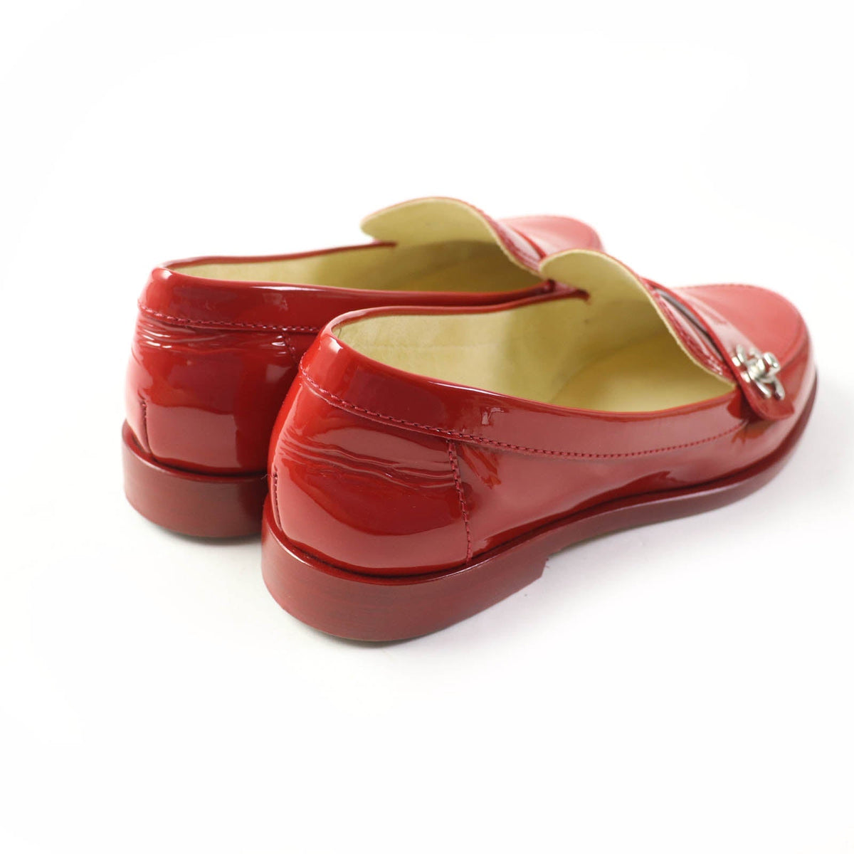 CHANEL loafers G30708 Patent leather Red 35 1/2C
