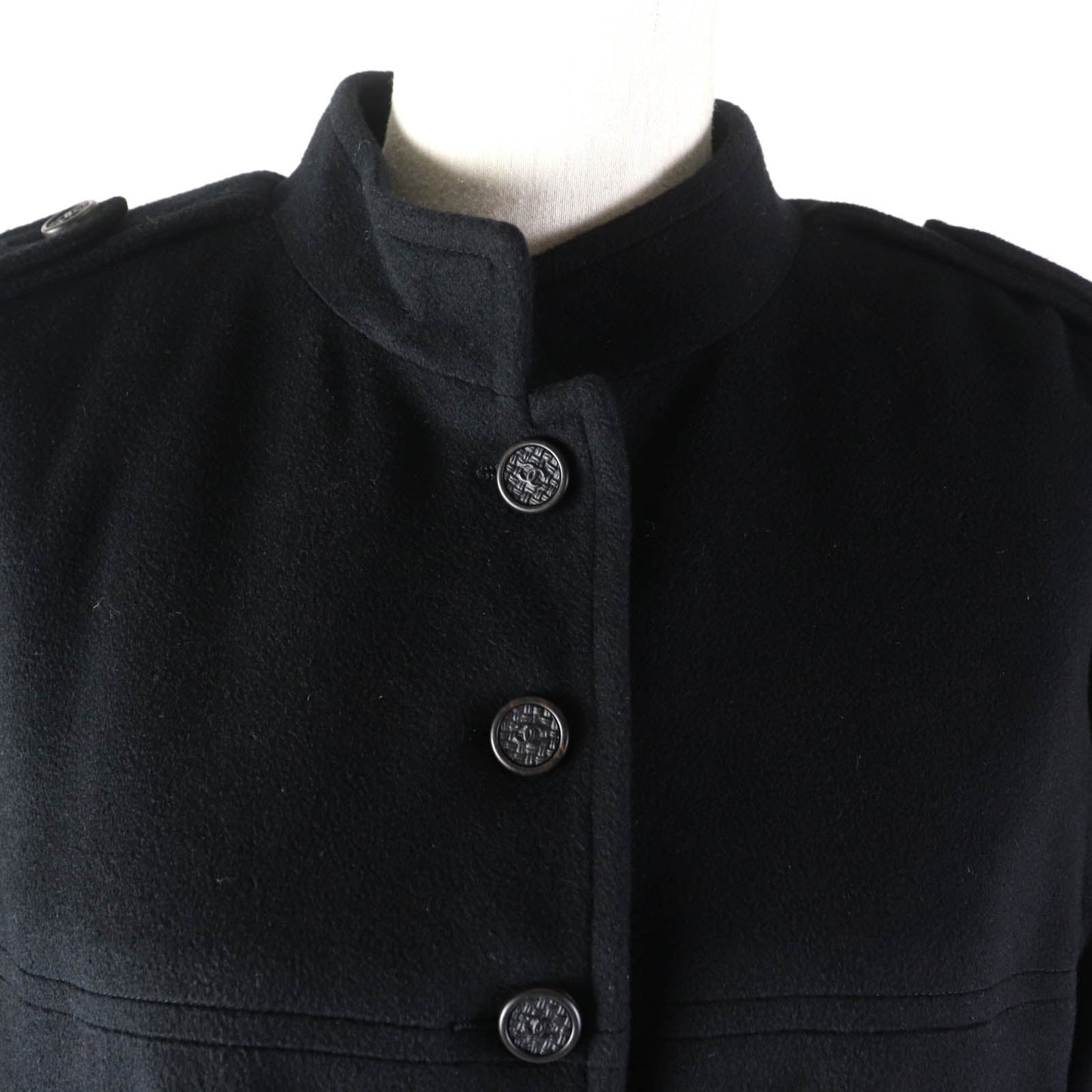 CHANEL coat 05A P26790 cashmere black 36