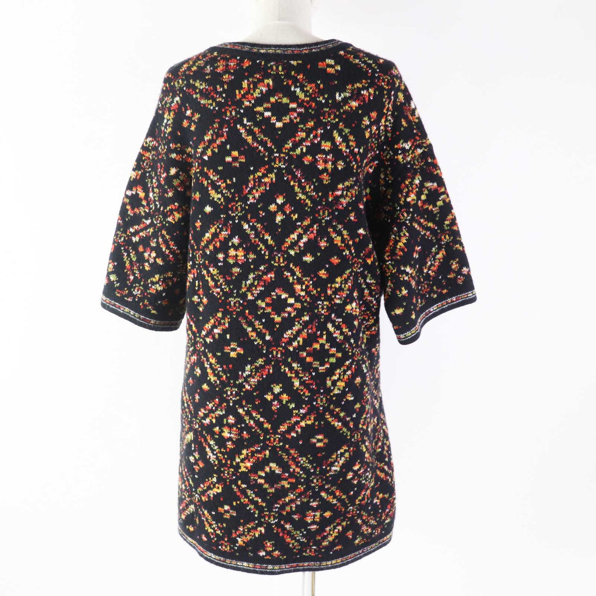 CHANEL one piece 23A P75387 wool Black multicolor 34