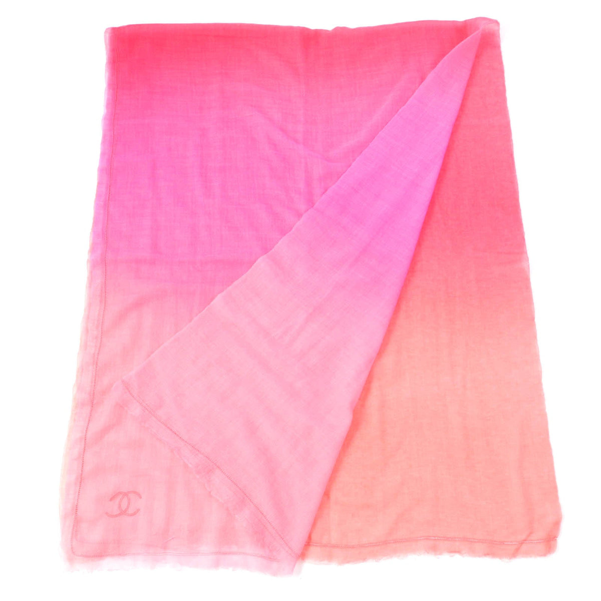 CHANEL shawl cashmere Pink type