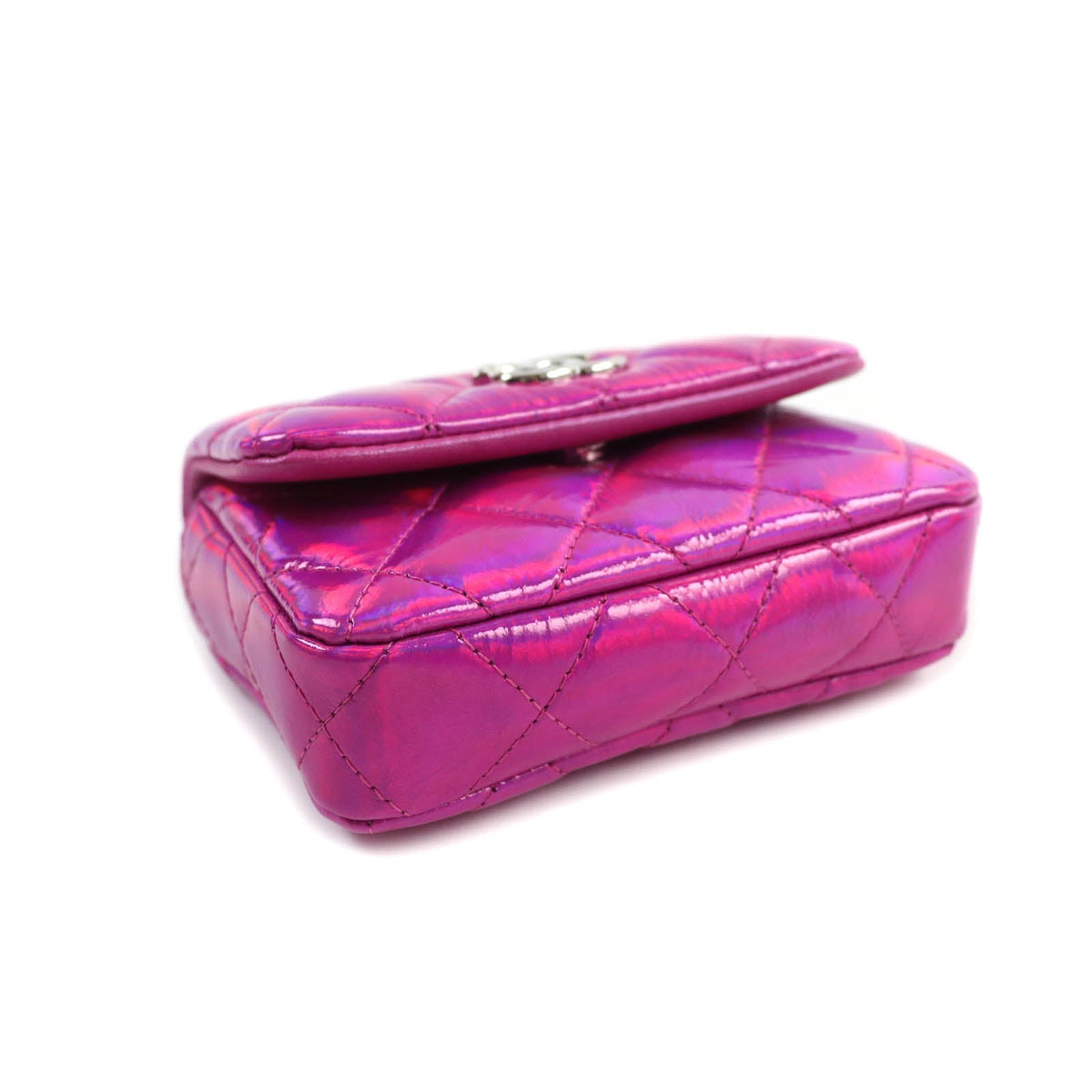 CHANEL Pouch H43HHUU7 enamel Neon pink Years Gift 2023