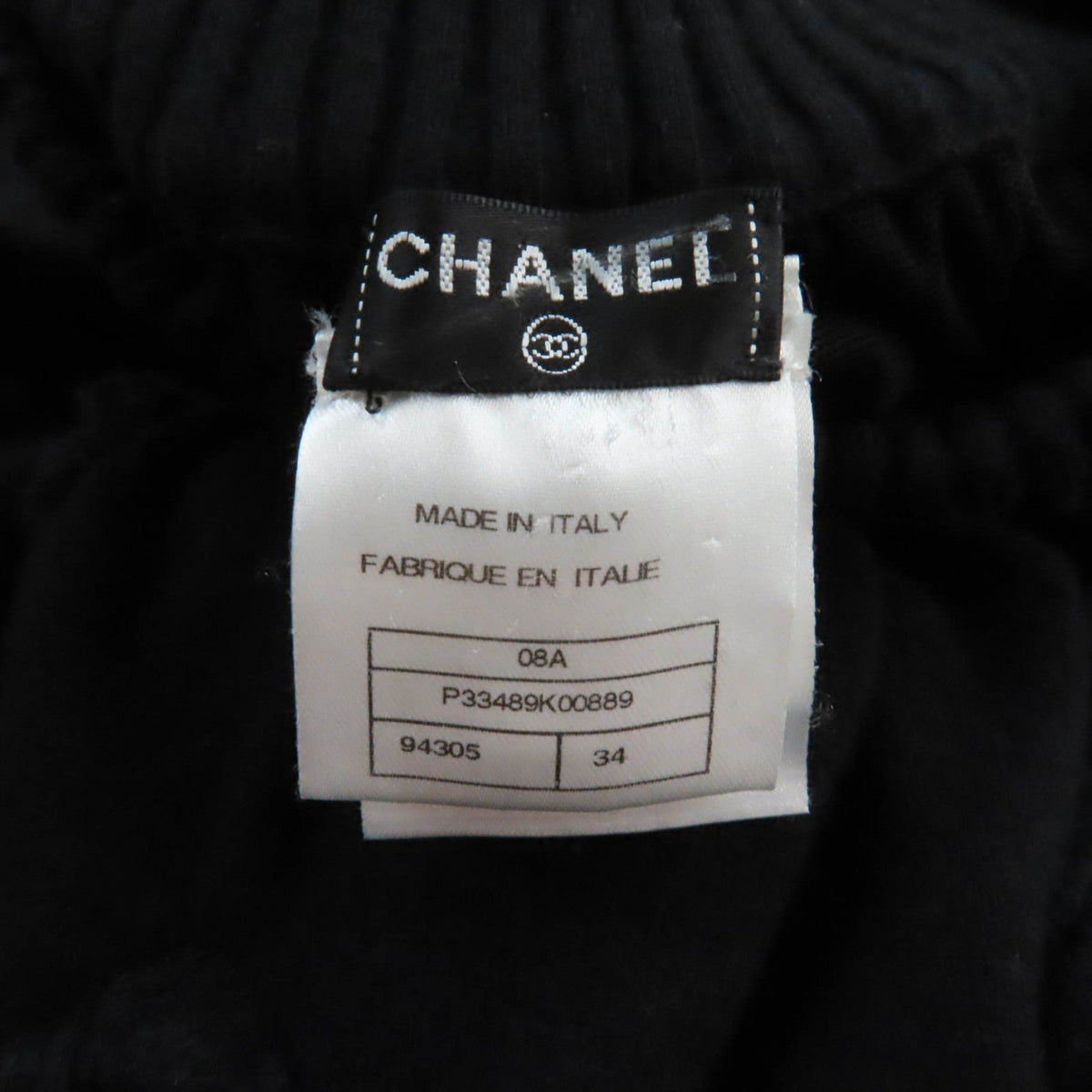 CHANEL skirt P33489 K00889 cashmere black 34