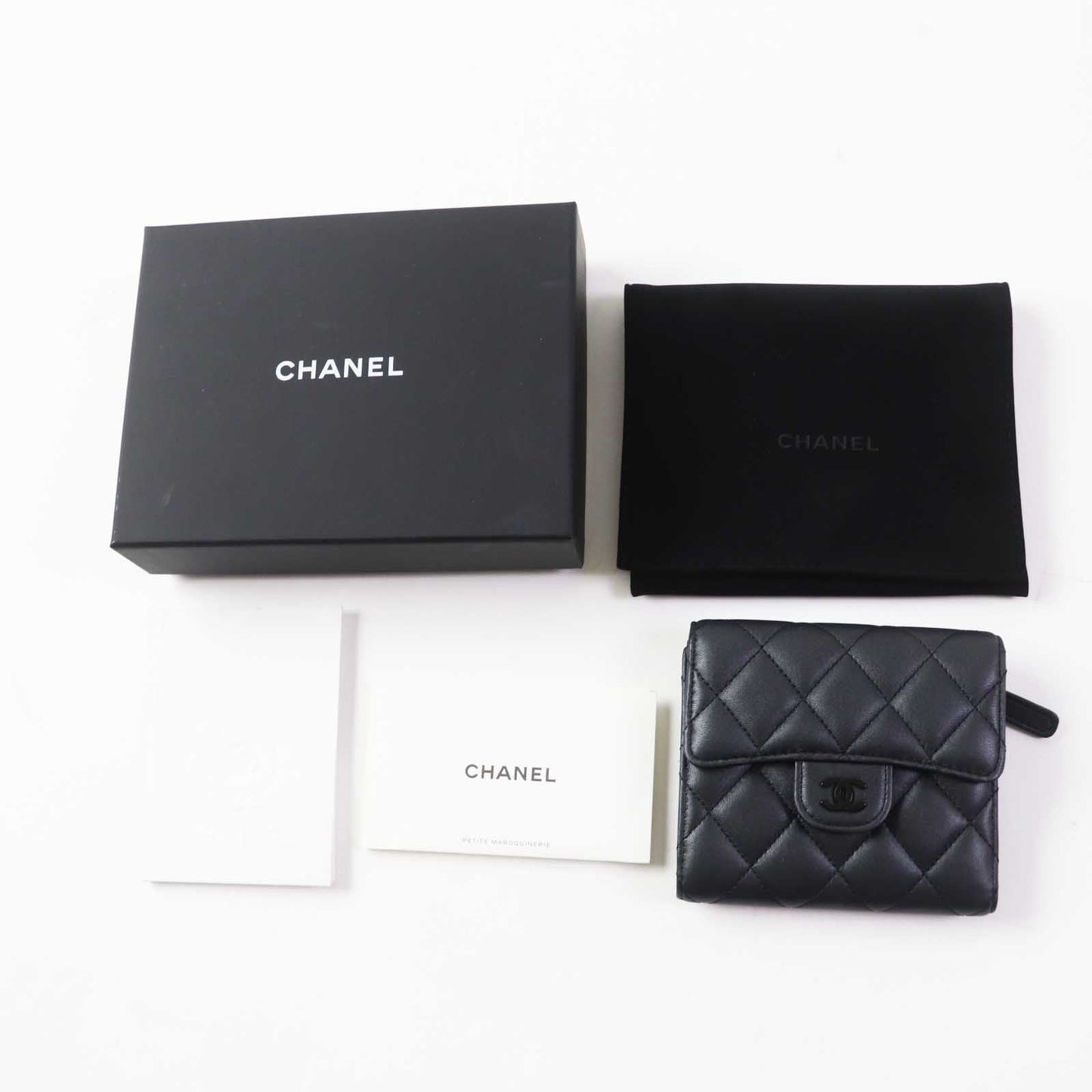 CHANEL Tri-fold wallet AP0231 leather black Timeless Classic Small Flap Wallet