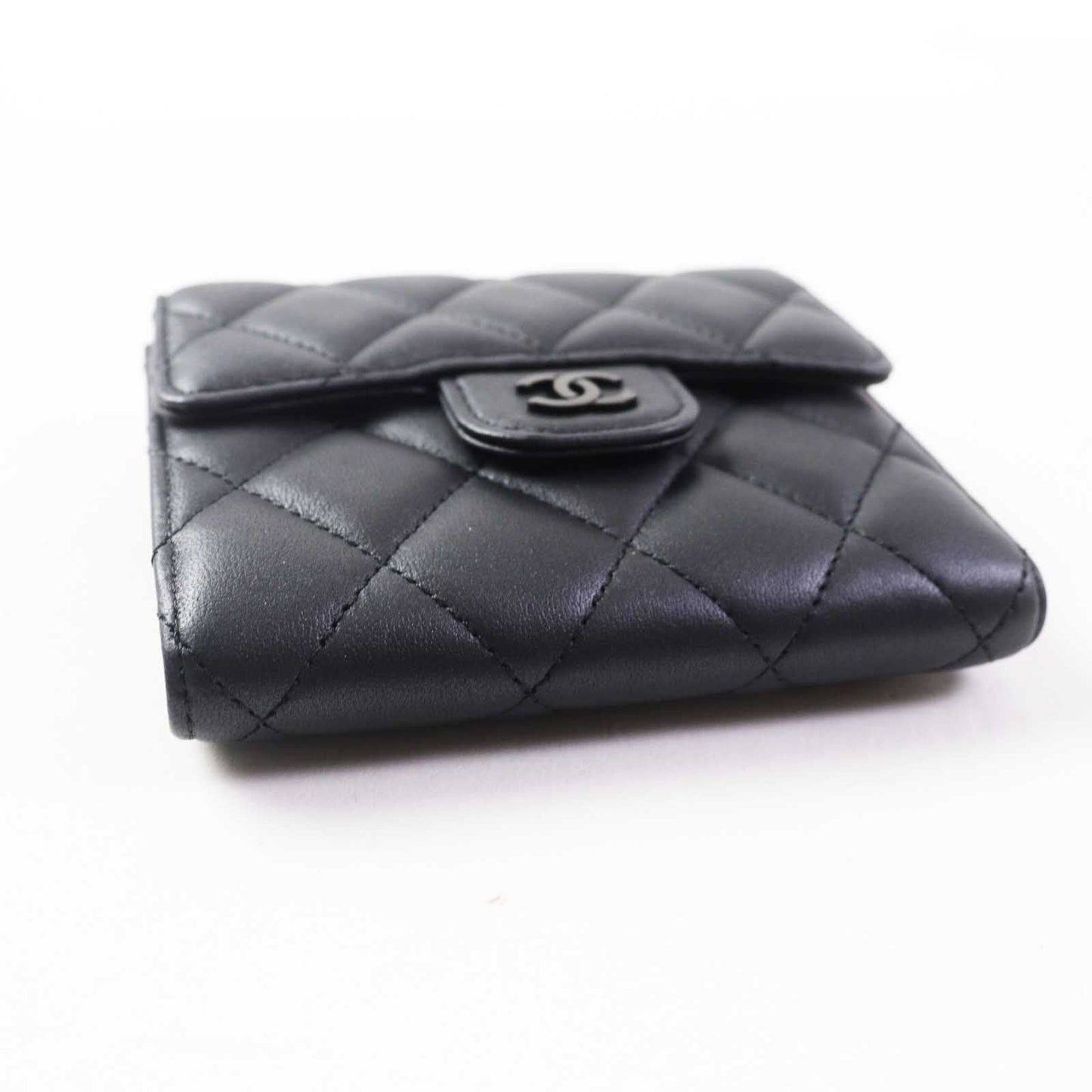 CHANEL Tri-fold wallet AP0231 leather black Timeless Classic Small Flap Wallet