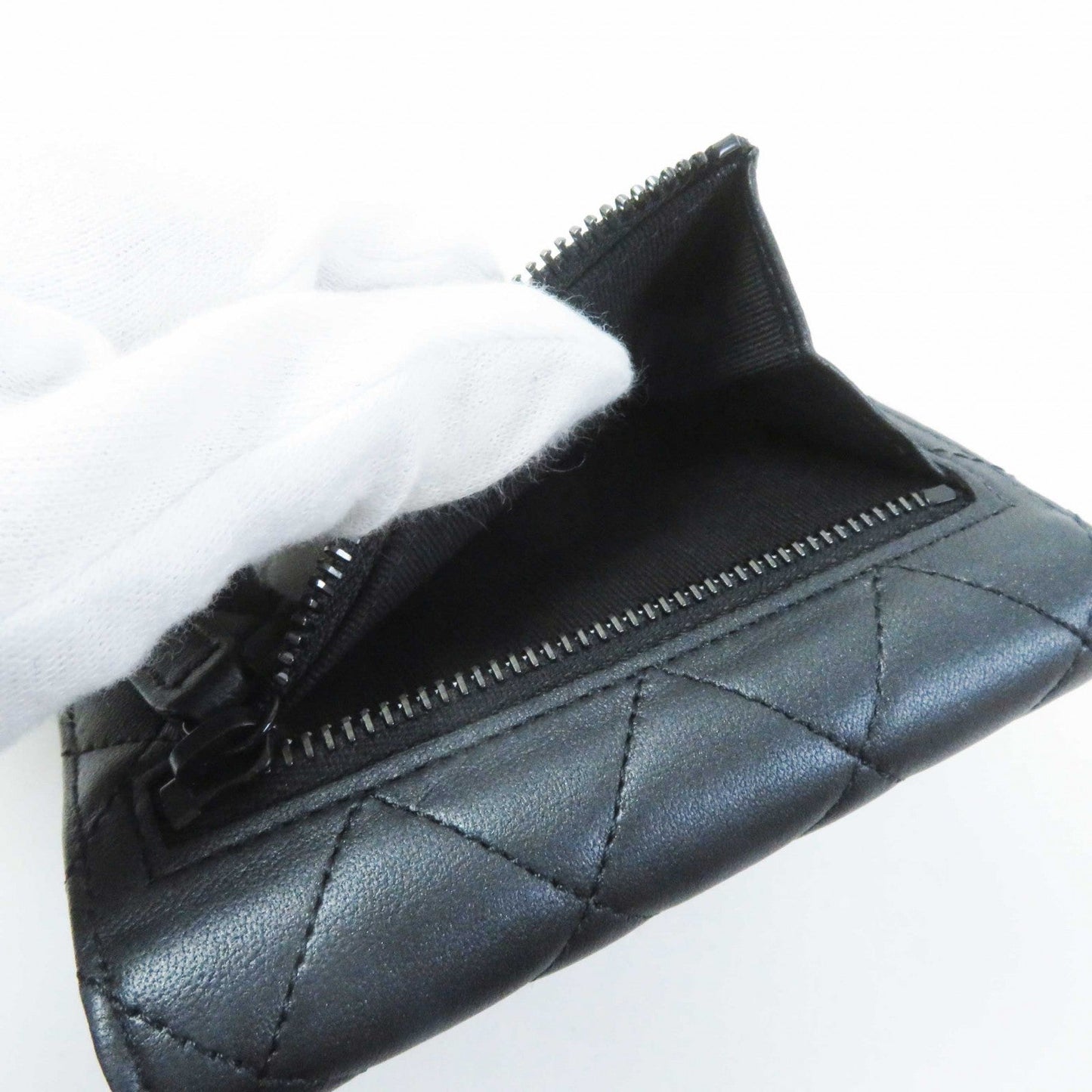 CHANEL Tri-fold wallet AP0231 leather black Timeless Classic Small Flap Wallet