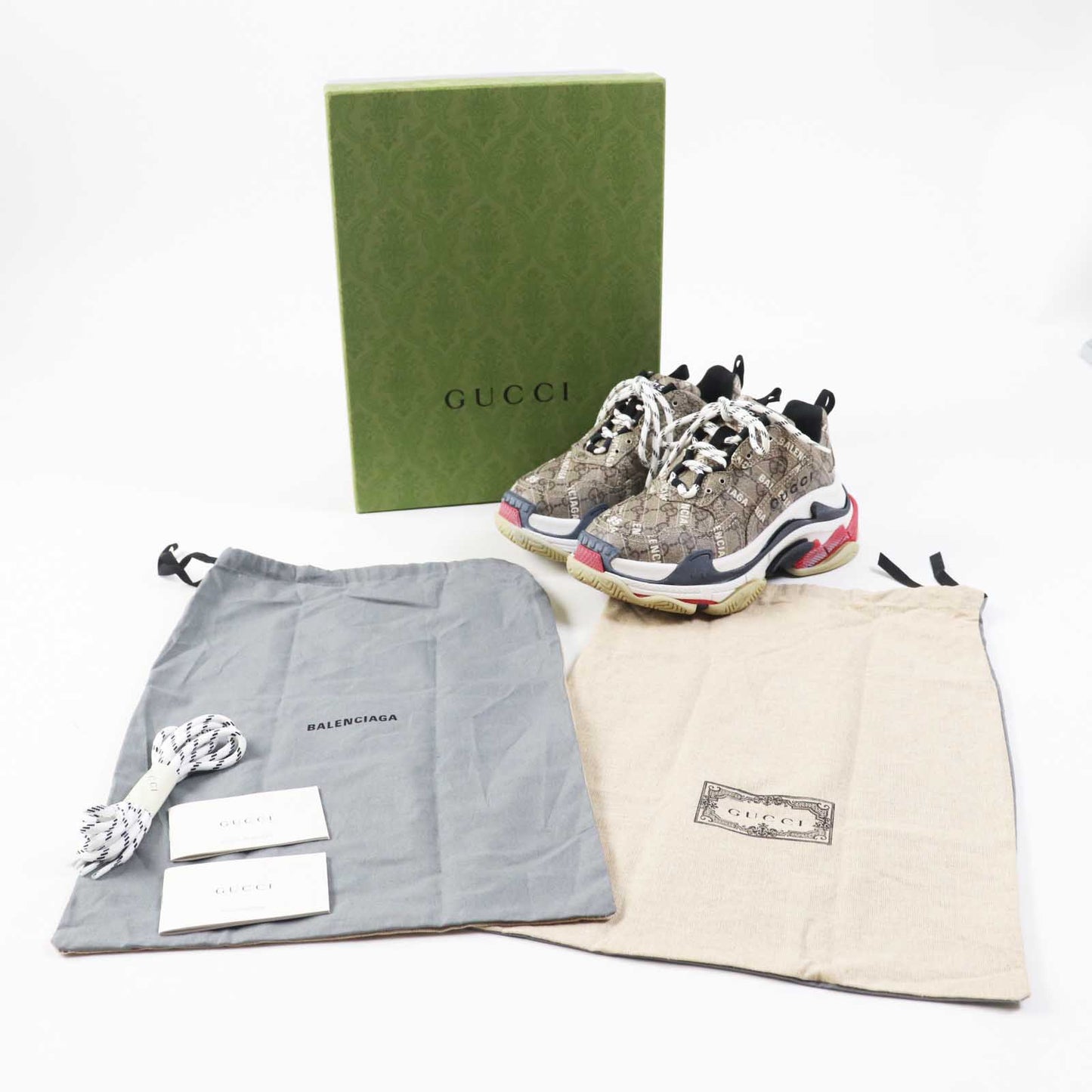 Gucci x Luxury Balenciaga  Triple S Sneakers