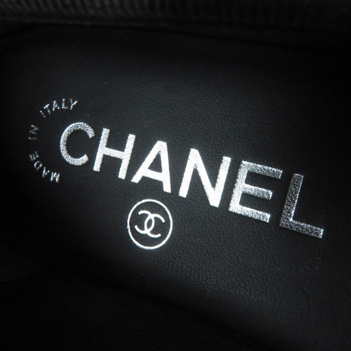 CHANEL pumps G02819 tweed Black White 36