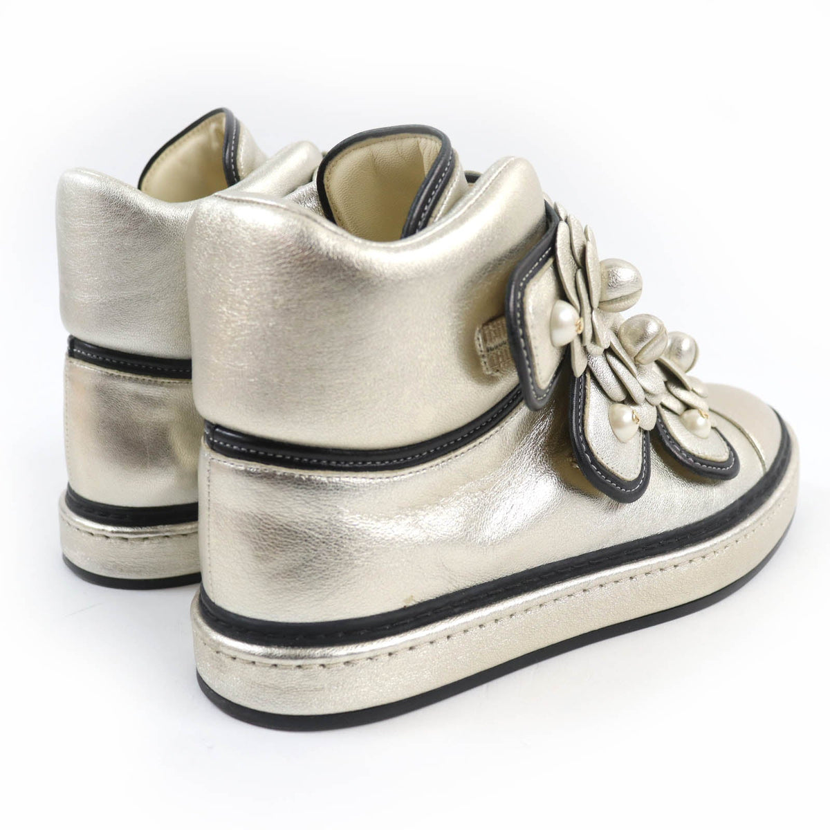 CHANEL High cut sneakers G31628 Main: Leather gold Women 37 Used
