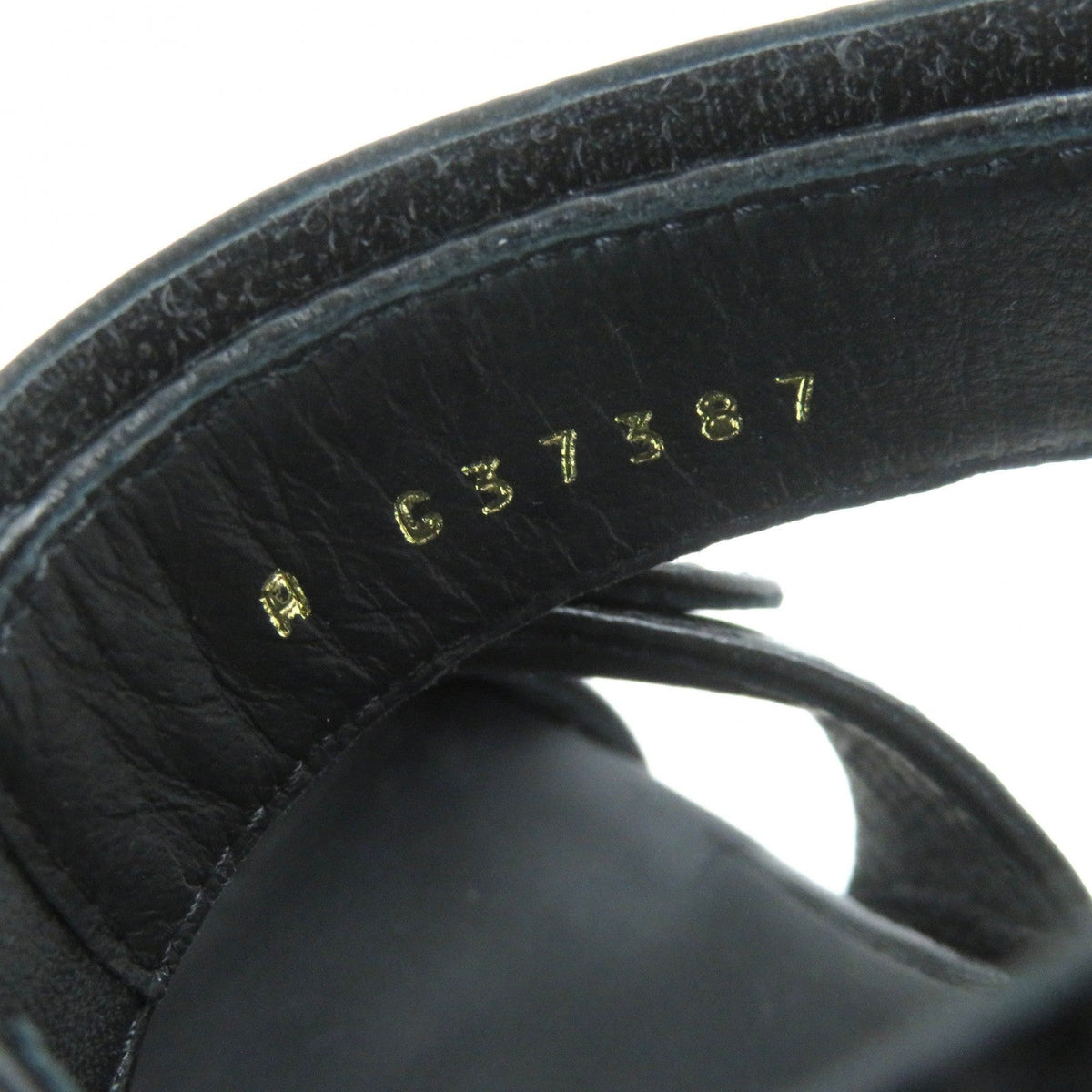 CHANEL Sandals G37387 leather black 36 1/2 C
