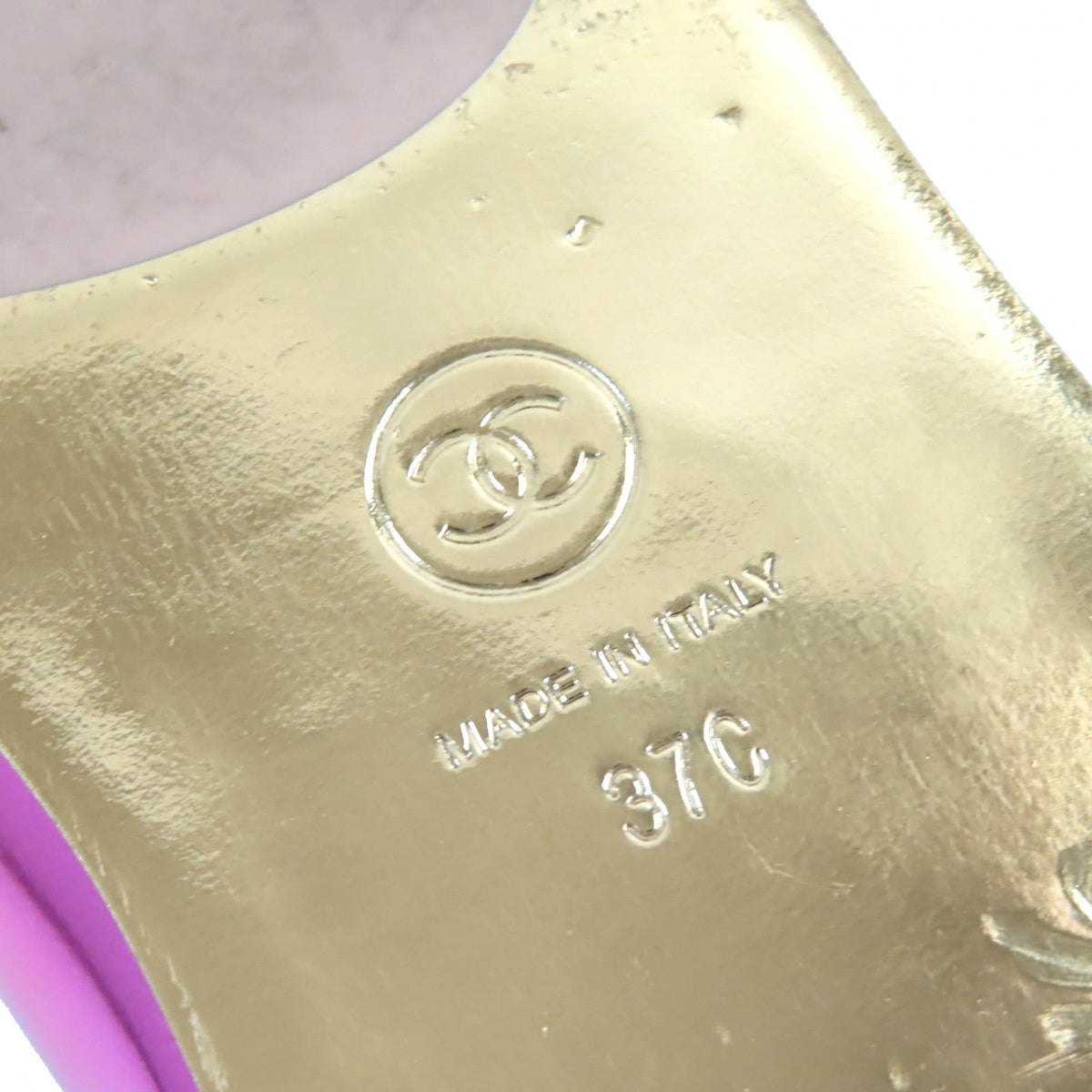 CHANEL pumps G45443 Suede, Calfskin Leather Pink Gold Gradient Merry Jane 37 C