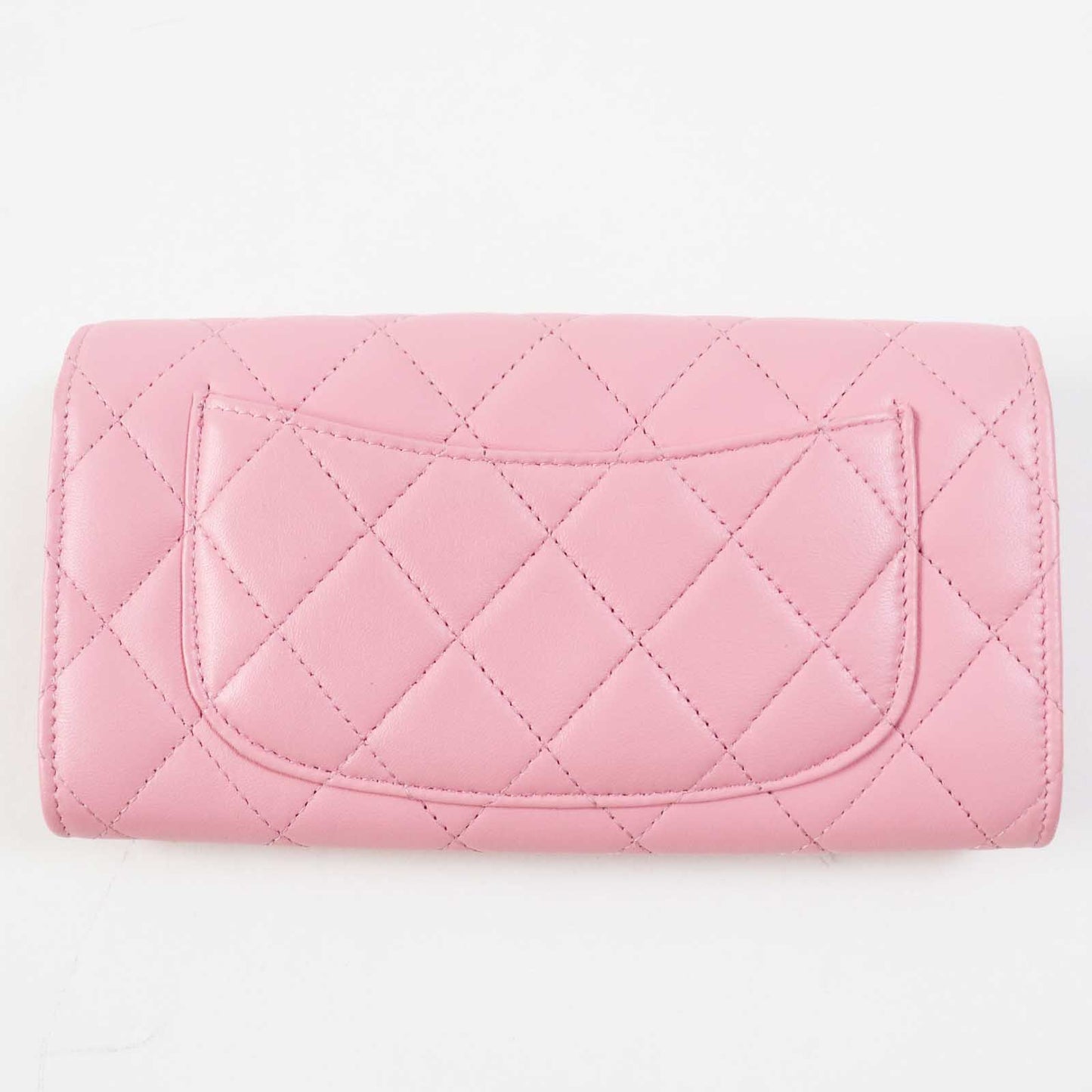 CHANEL Long Wallet Purse C3487T33 AP0241 lambskin pink Matrasse Classic long flap wallet