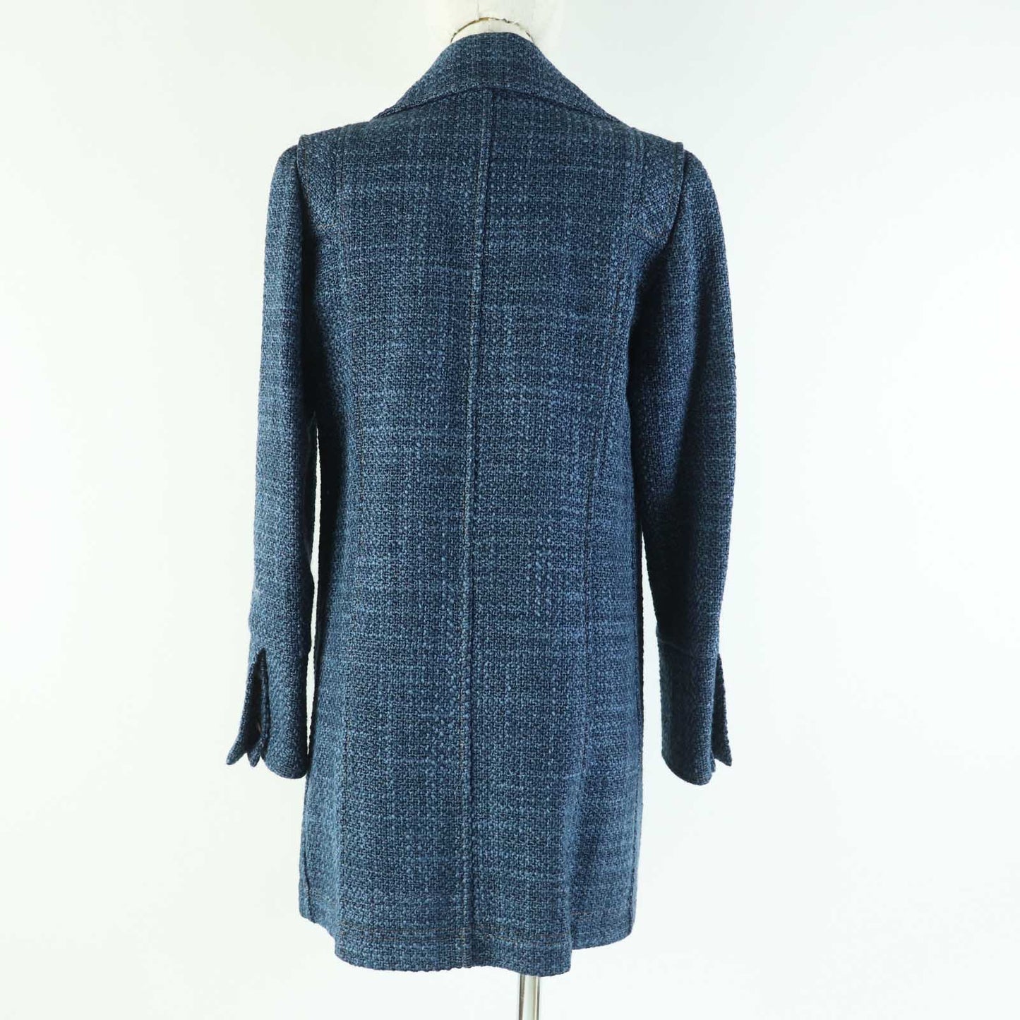CHANEL coat P39399 wool blue 38