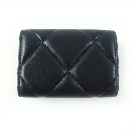CHANEL Tri-fold wallet AP1789 lambskin black 19 Small flap wallet