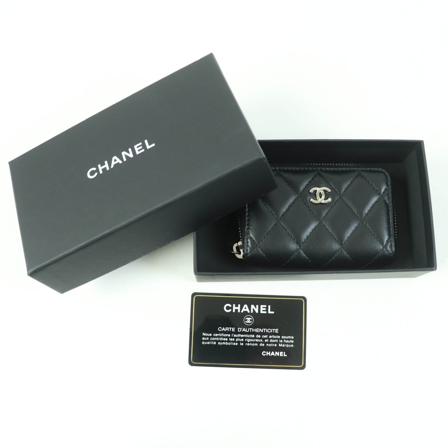 CHANEL Coin case AP0216 lambskin black