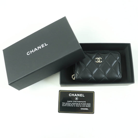 CHANEL Coin case AP0216 lambskin black