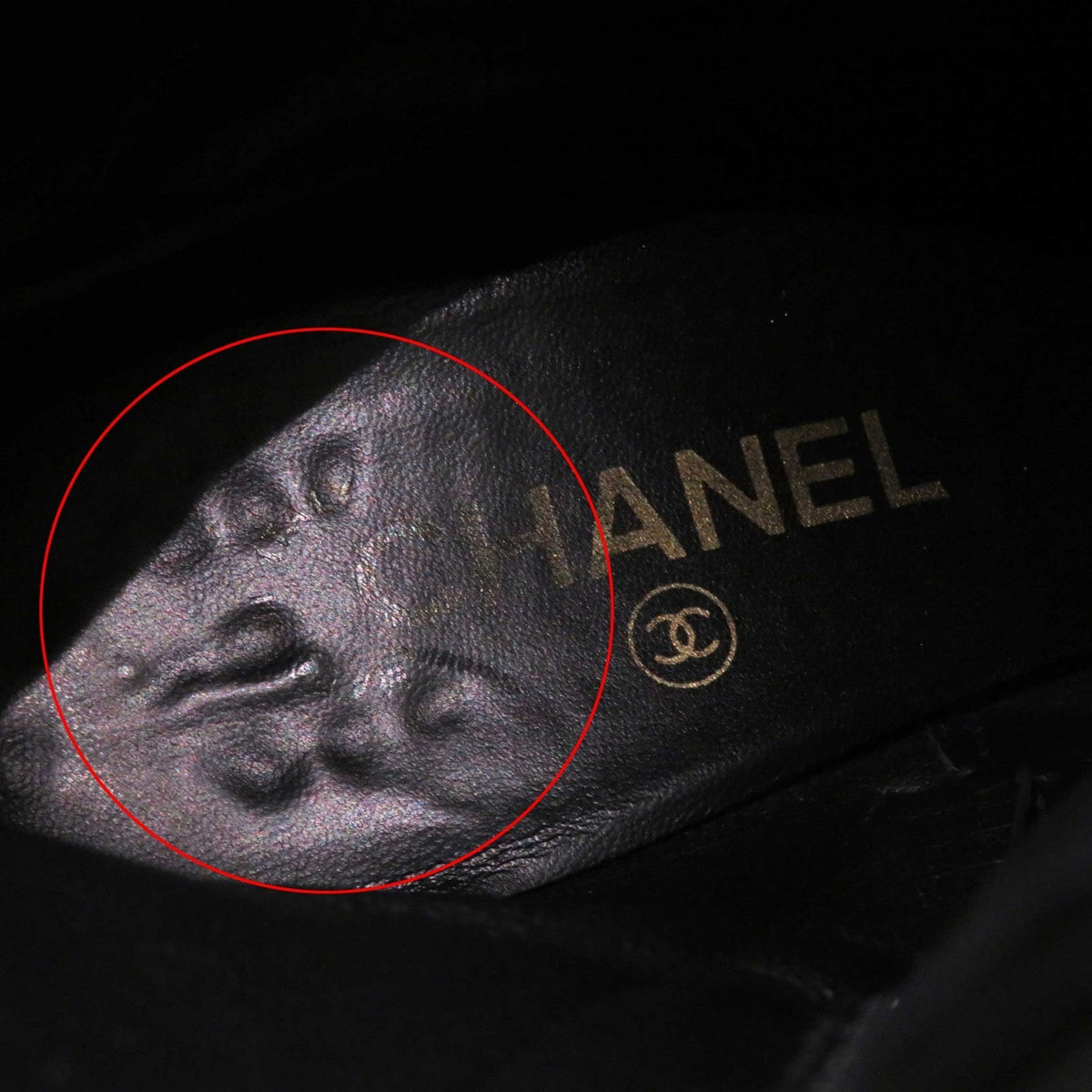 CHANEL short boots G36307 leather black 38
