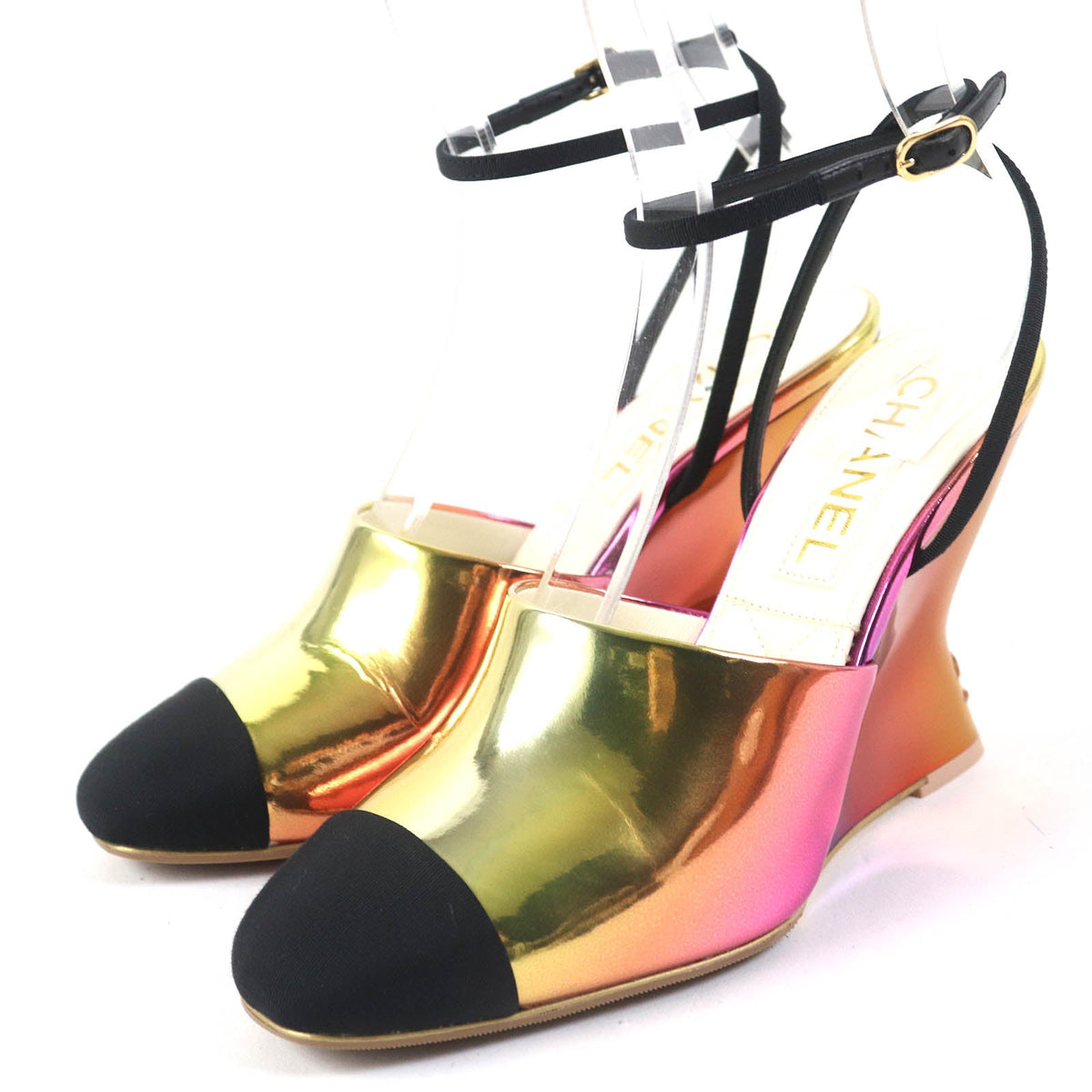 CHANEL pumps 24C G45434 Calfskin Pink Gold Gradient 37