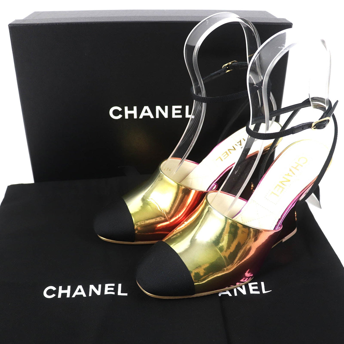 CHANEL pumps 24C G45434 Calfskin Pink Gold Gradient 37