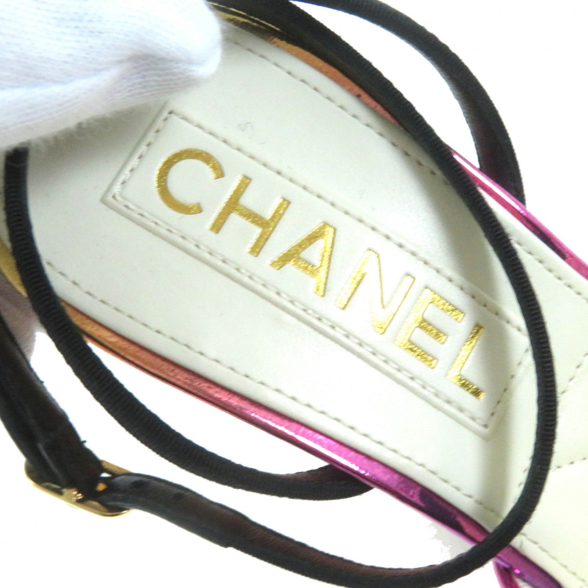 CHANEL pumps 24C G45434 Calfskin Pink Gold Gradient 37