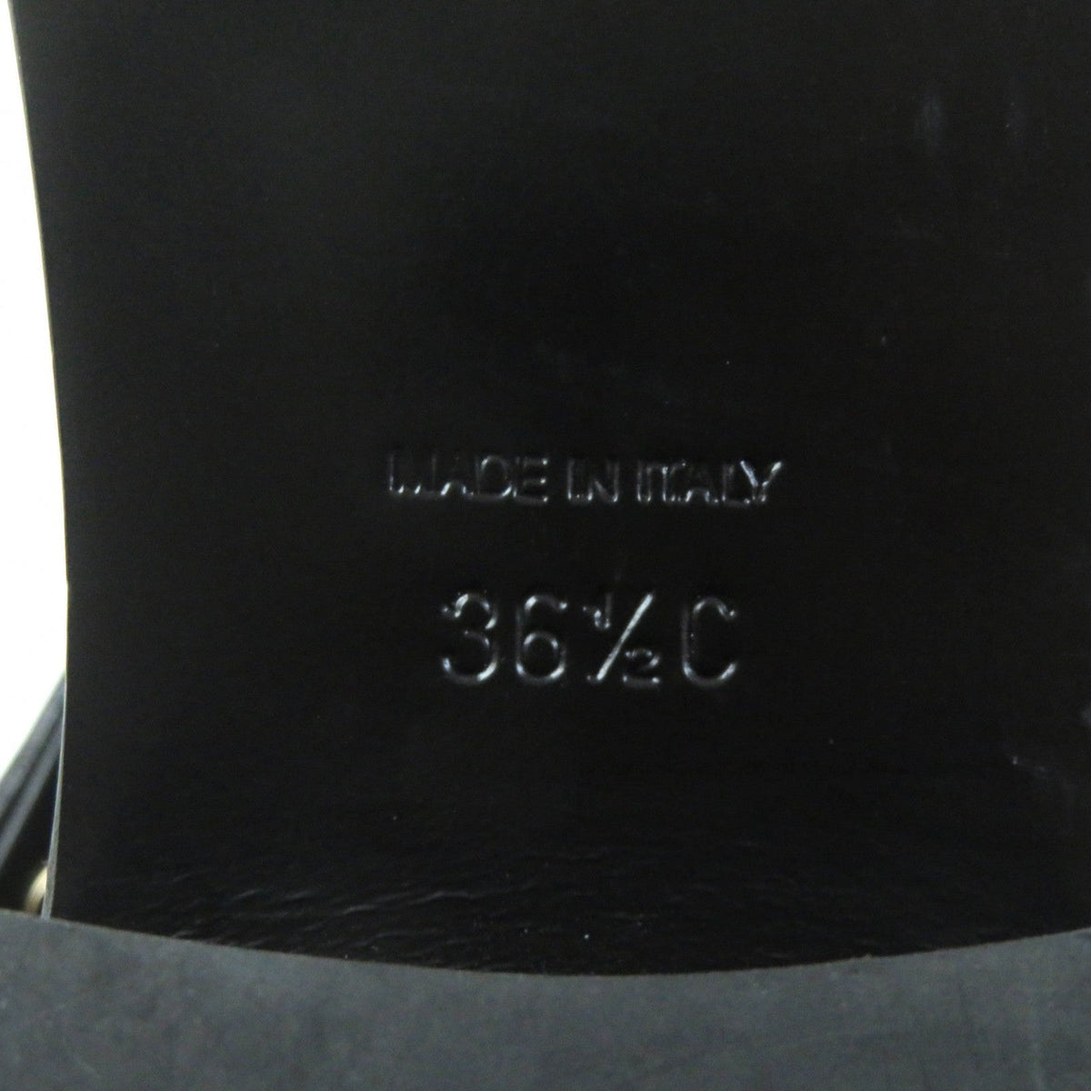 CHANEL short boots G39172 leather black 36.5