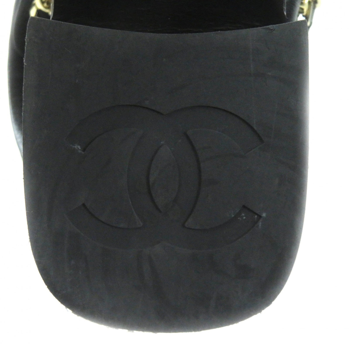 CHANEL short boots G39172 leather black 36.5