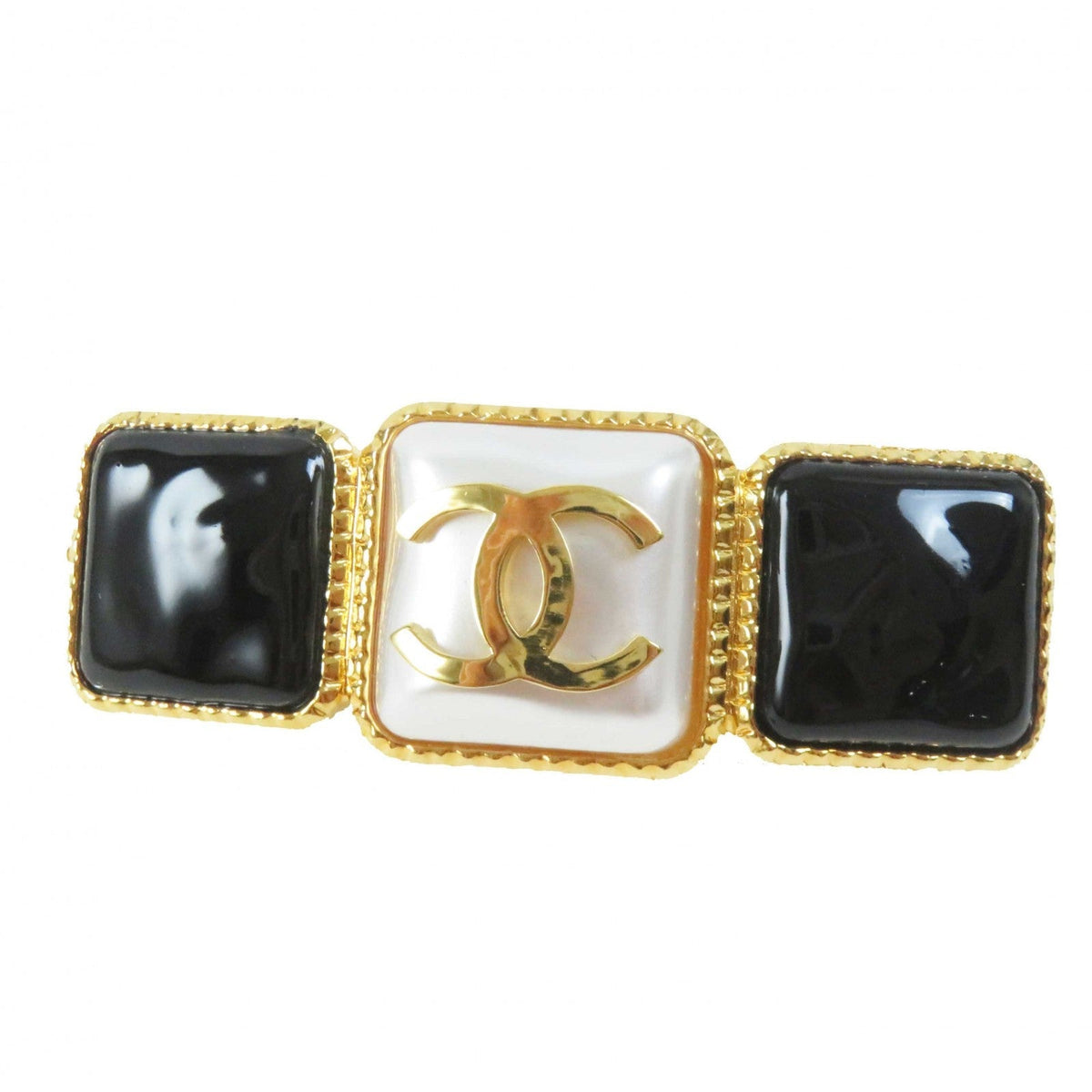 CHANEL Valletta B20K plastic Black gold