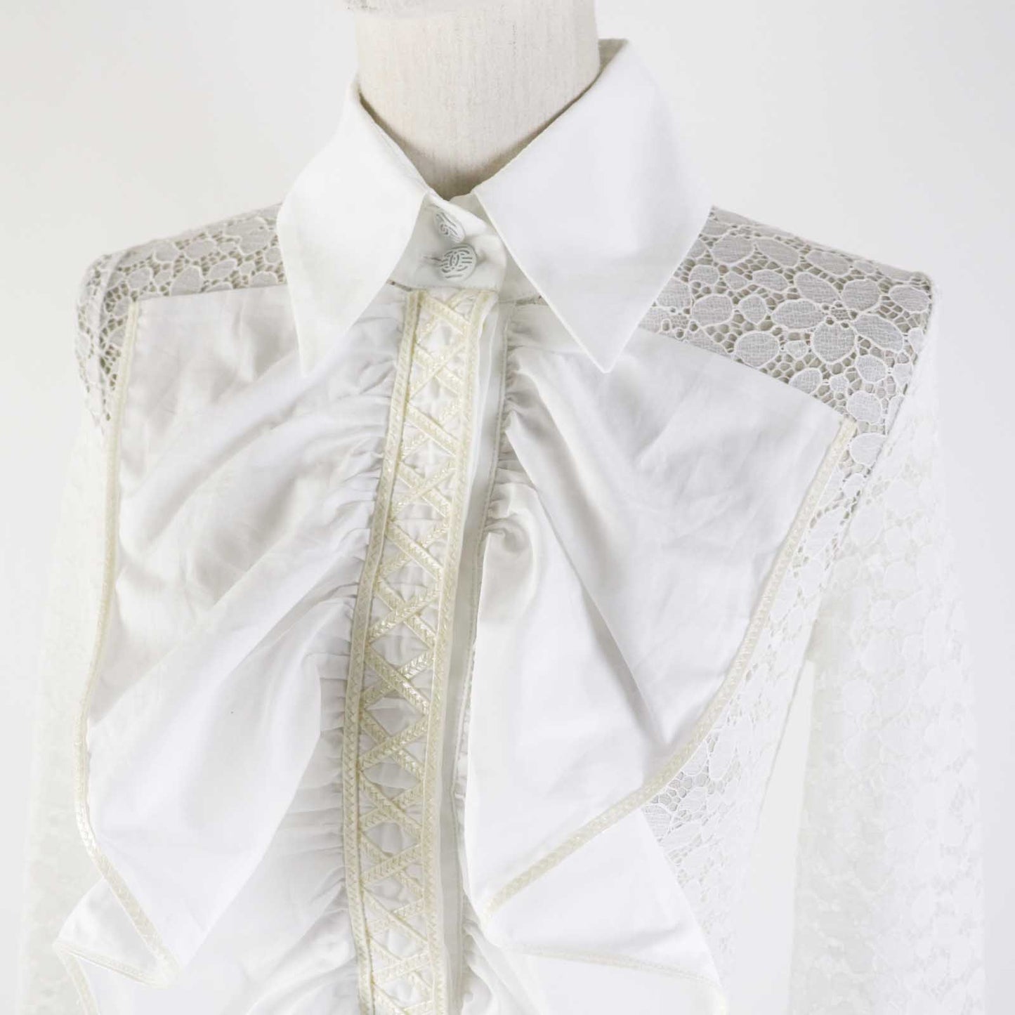 CHANEL blouse P62776 20C polyamide white 34