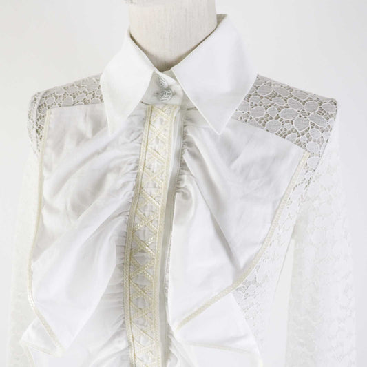 CHANEL blouse P62776 20C polyamide white 34