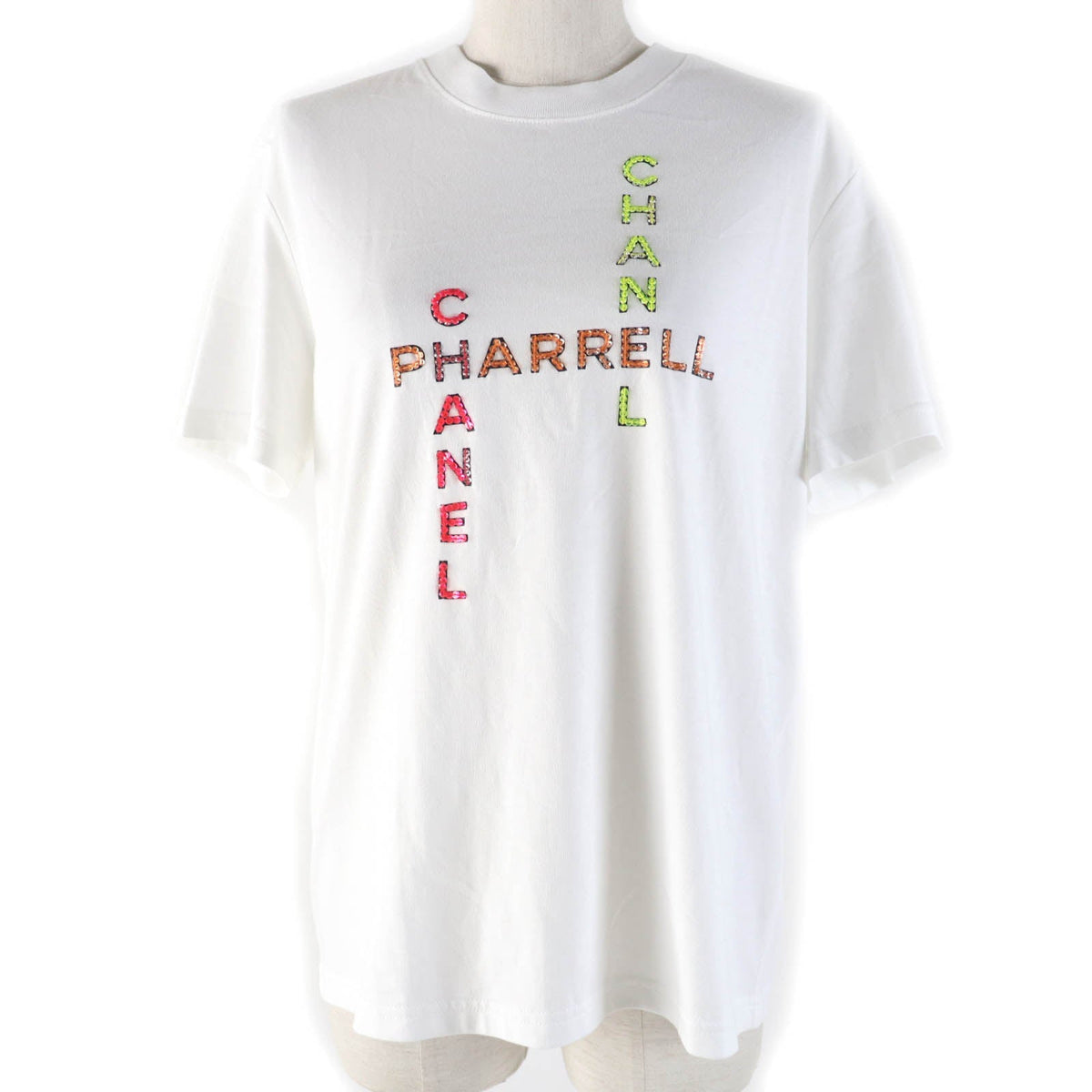 CHANEL Short sleeve T-shirt 19D P61252K46833 cotton white S