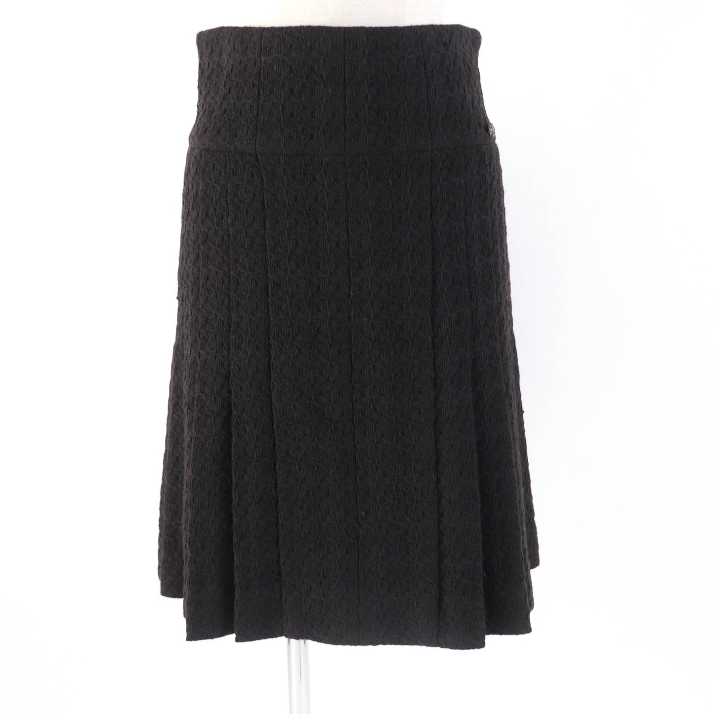 CHANEL flare skirt P59552V37250 wool Dark brown 38