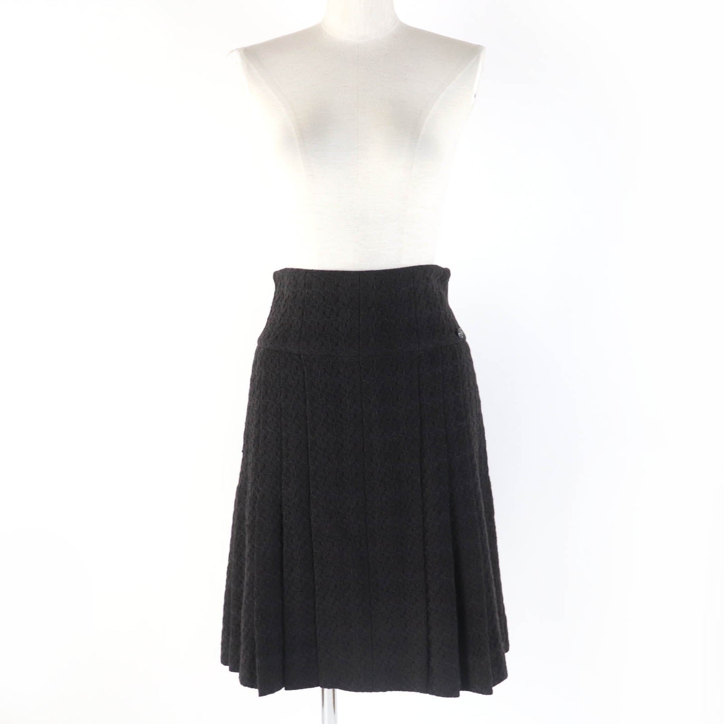 CHANEL flare skirt P59552V37250 wool Dark brown 38