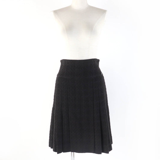 CHANEL flare skirt P59552V37250 wool Dark brown 38