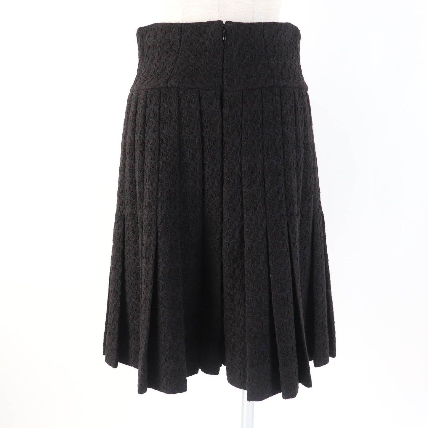 CHANEL flare skirt P59552V37250 wool Dark brown 38