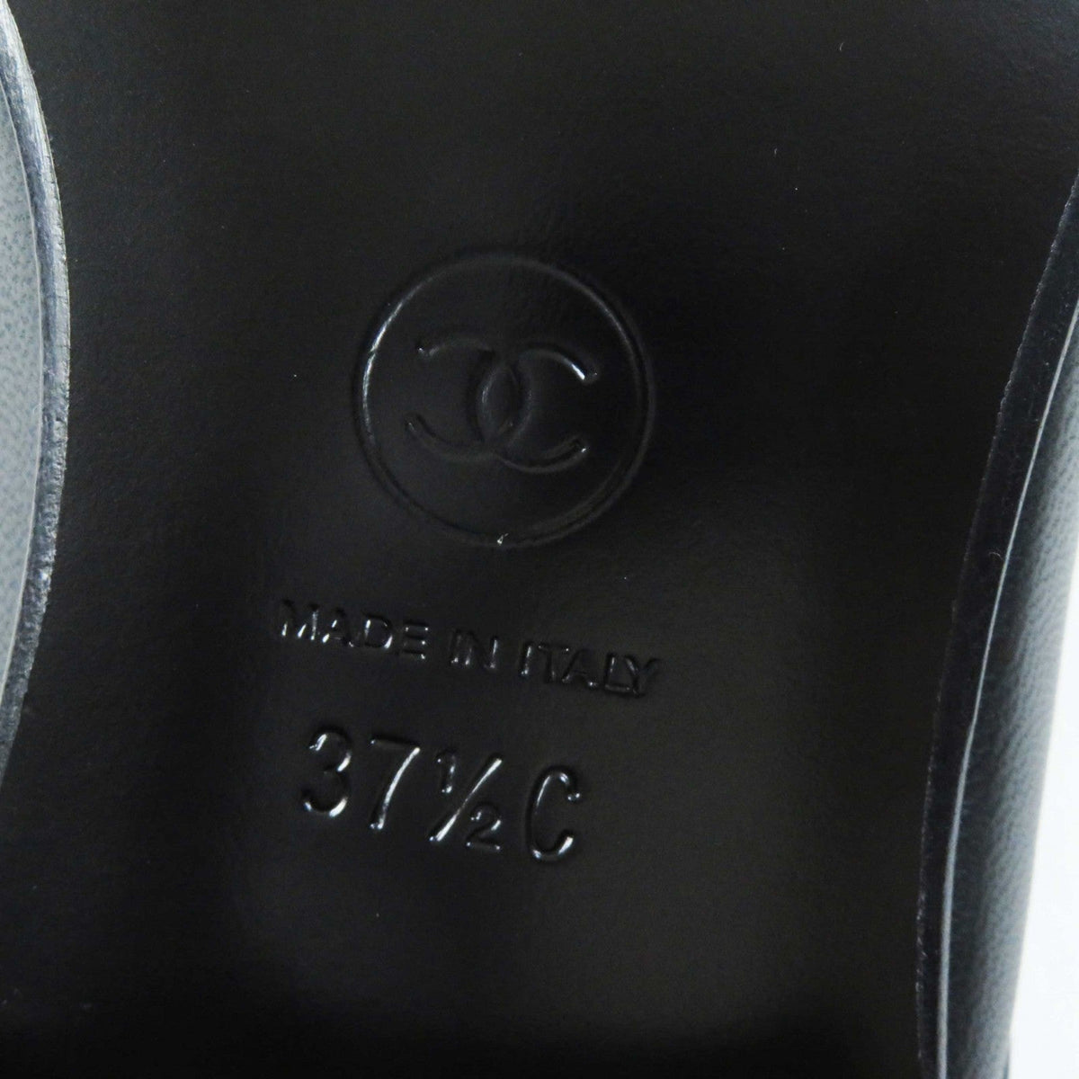 CHANEL Mule 20B G36510 leather black 37.5