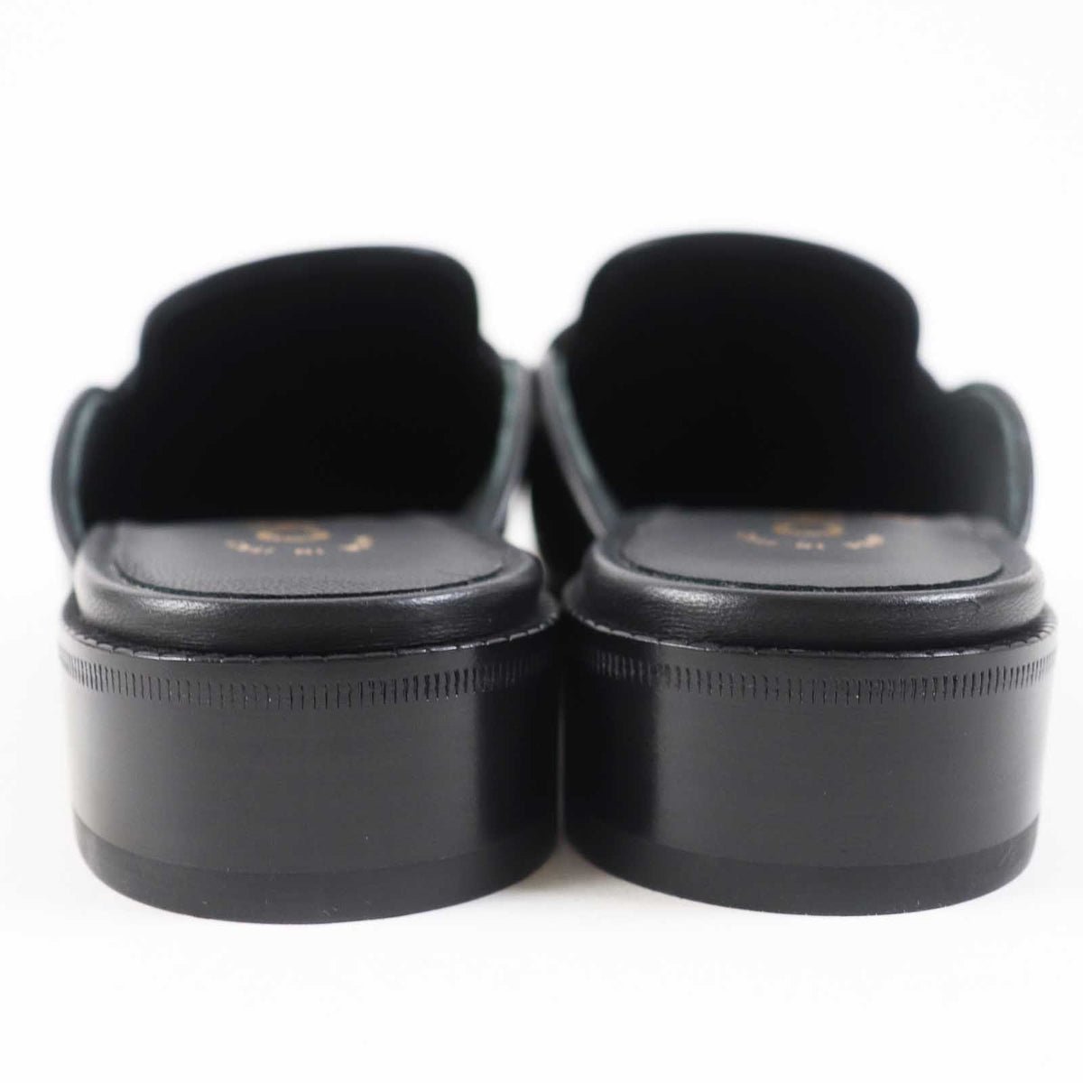 CHANEL Mule 20B G36510 leather black 37.5
