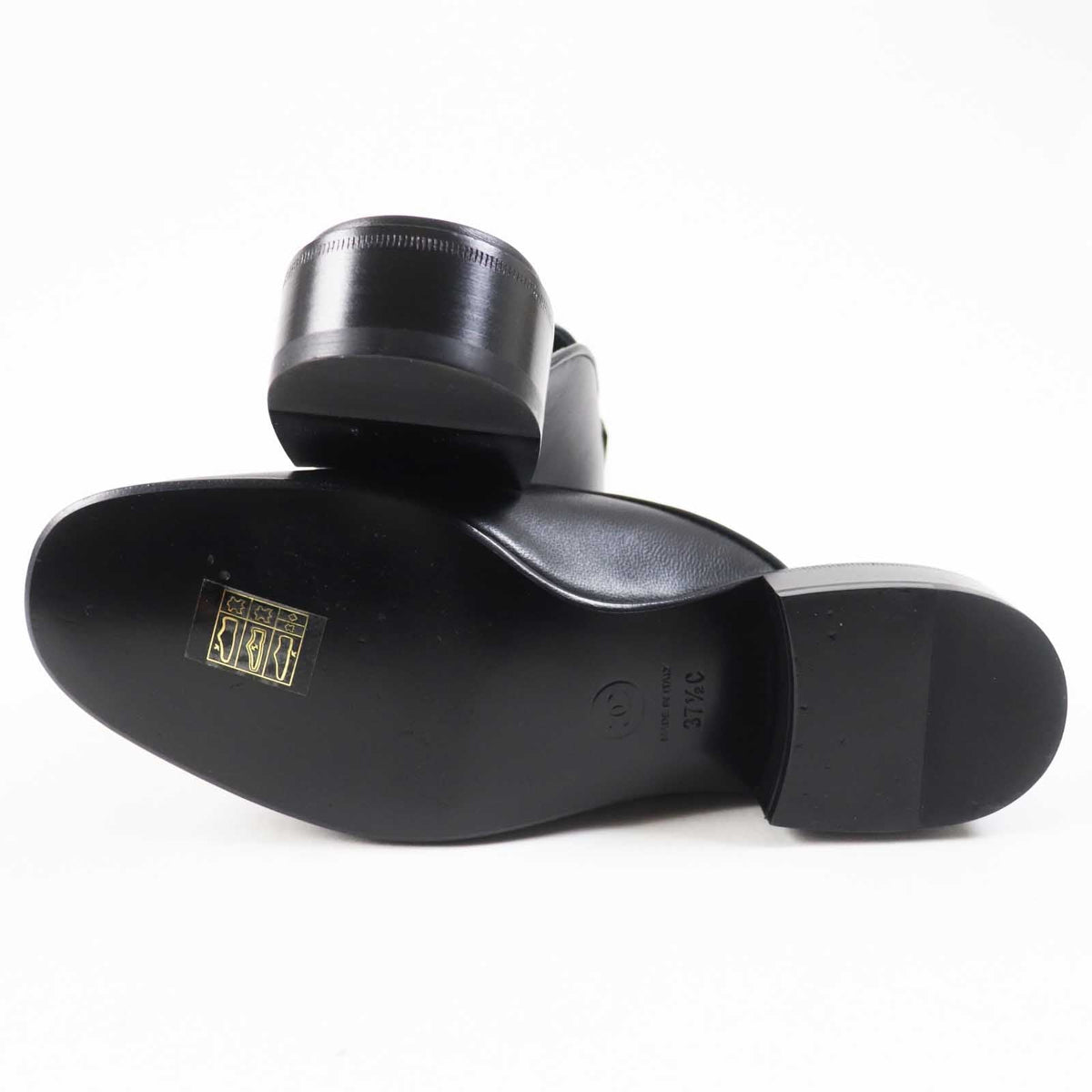 CHANEL Mule 20B G36510 leather black 37.5