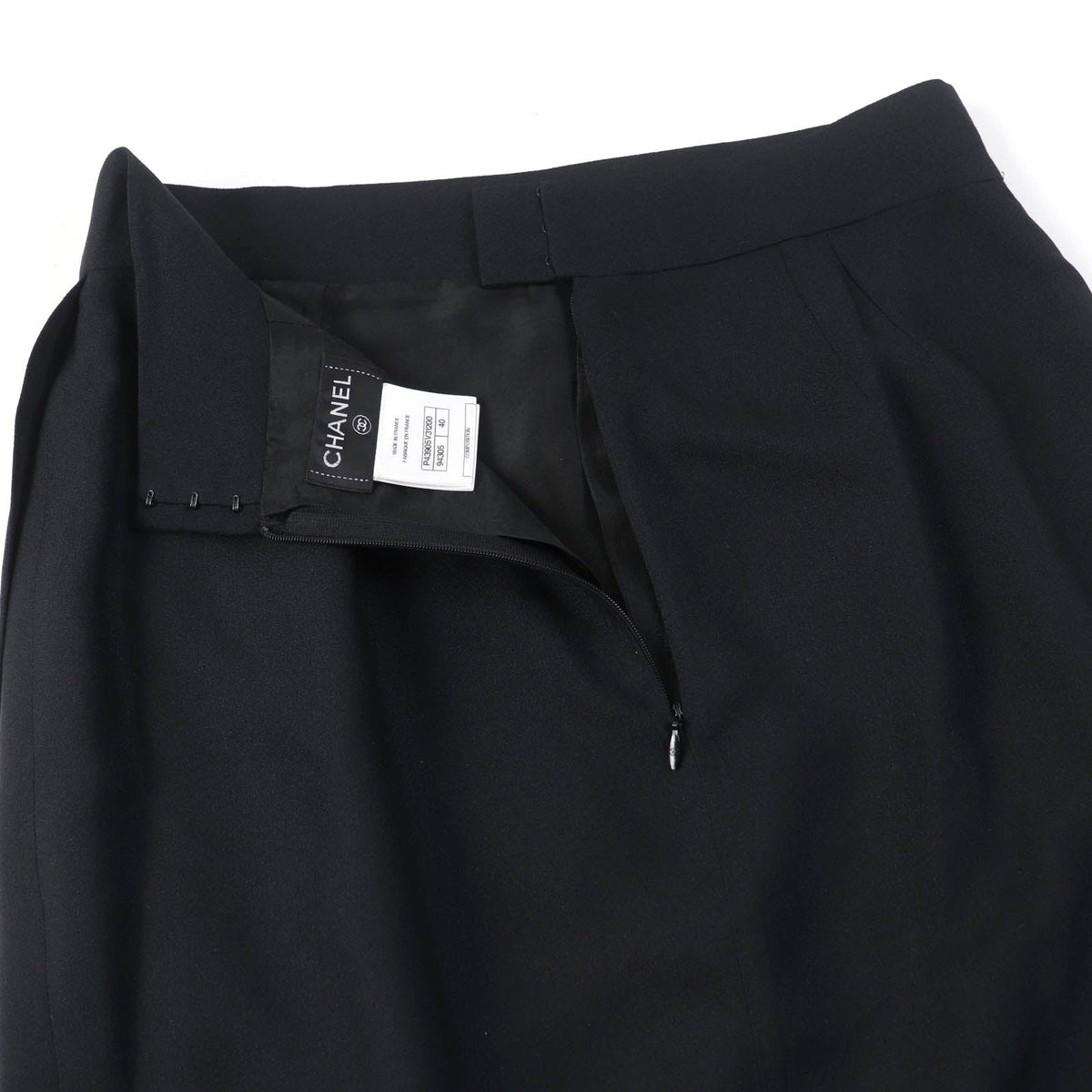 CHANEL Tight Skirt P43905V31200 silk black 40