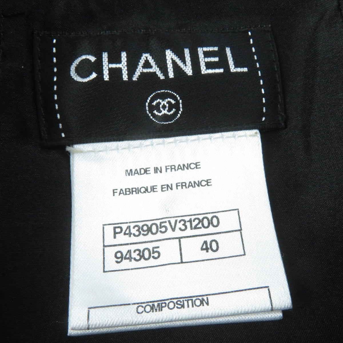 CHANEL Tight Skirt P43905V31200 silk black 40