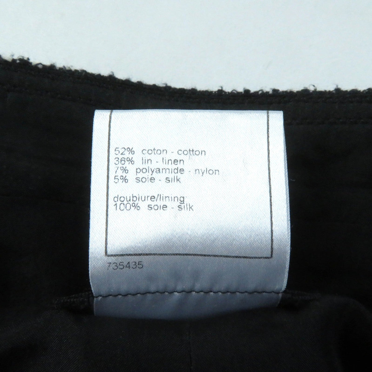 CHANEL Wrap skirt 05P P25509 cotton Black White 38