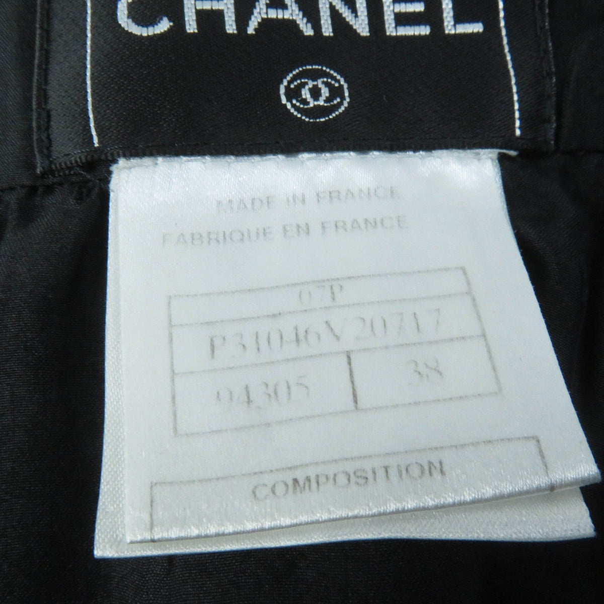 CHANEL Mini skirt 07P P31046V20717 wool black 38