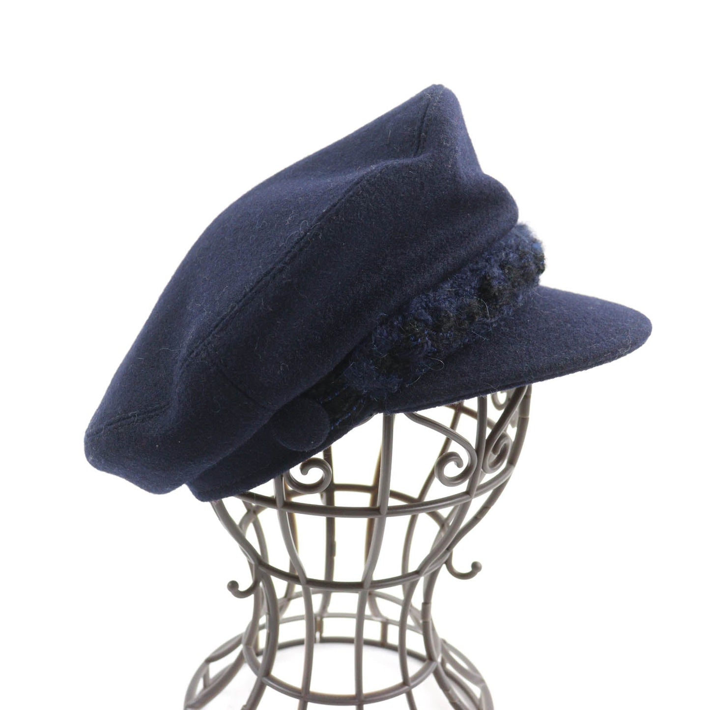 CHANEL Casquette 19V wool Navy S