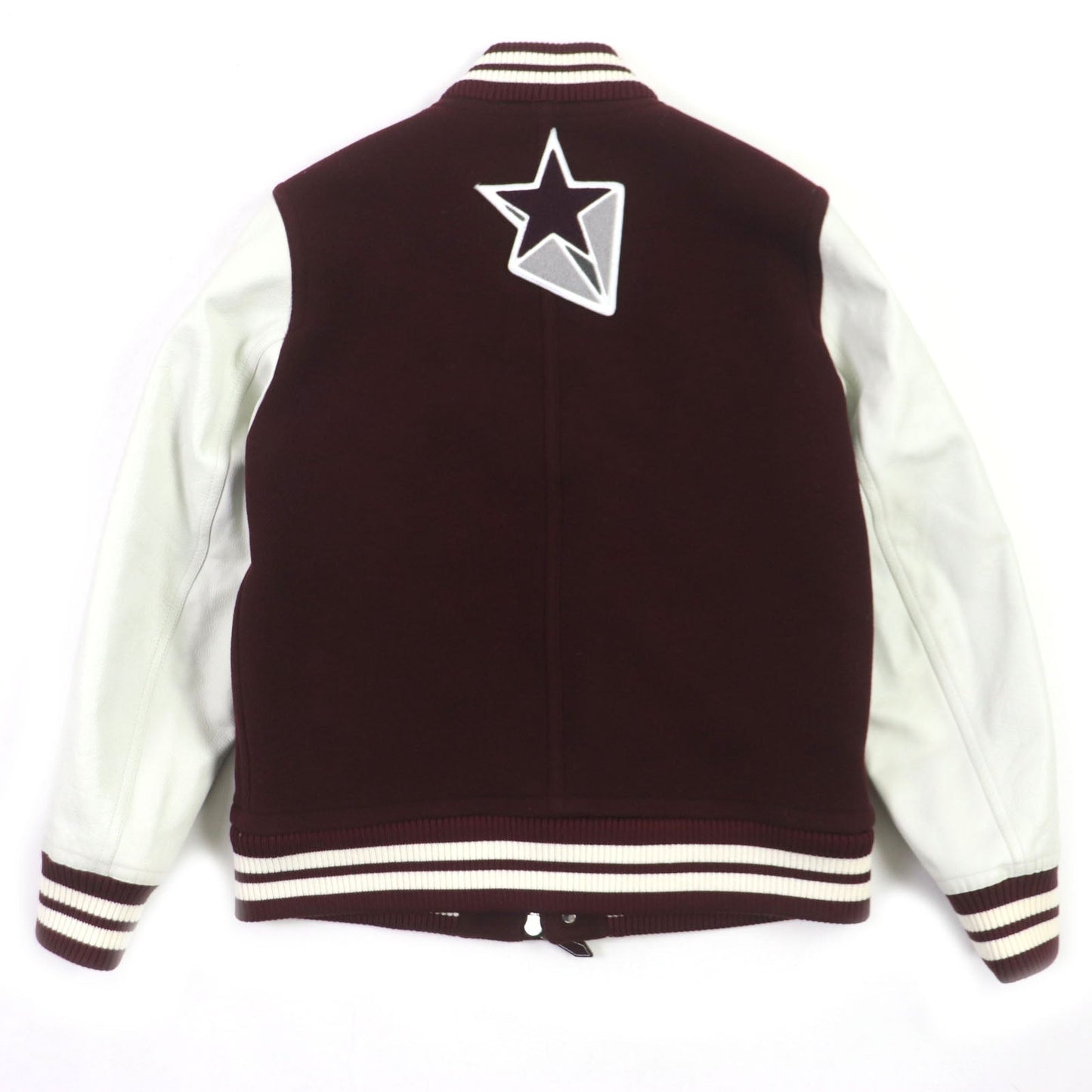 Burberry Logo-Patch Varsity Jacket Burgundy