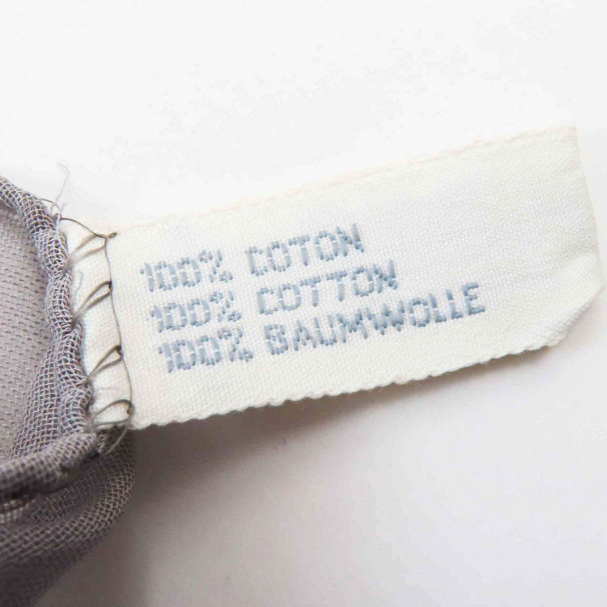 CHANEL Stall cotton Gray white