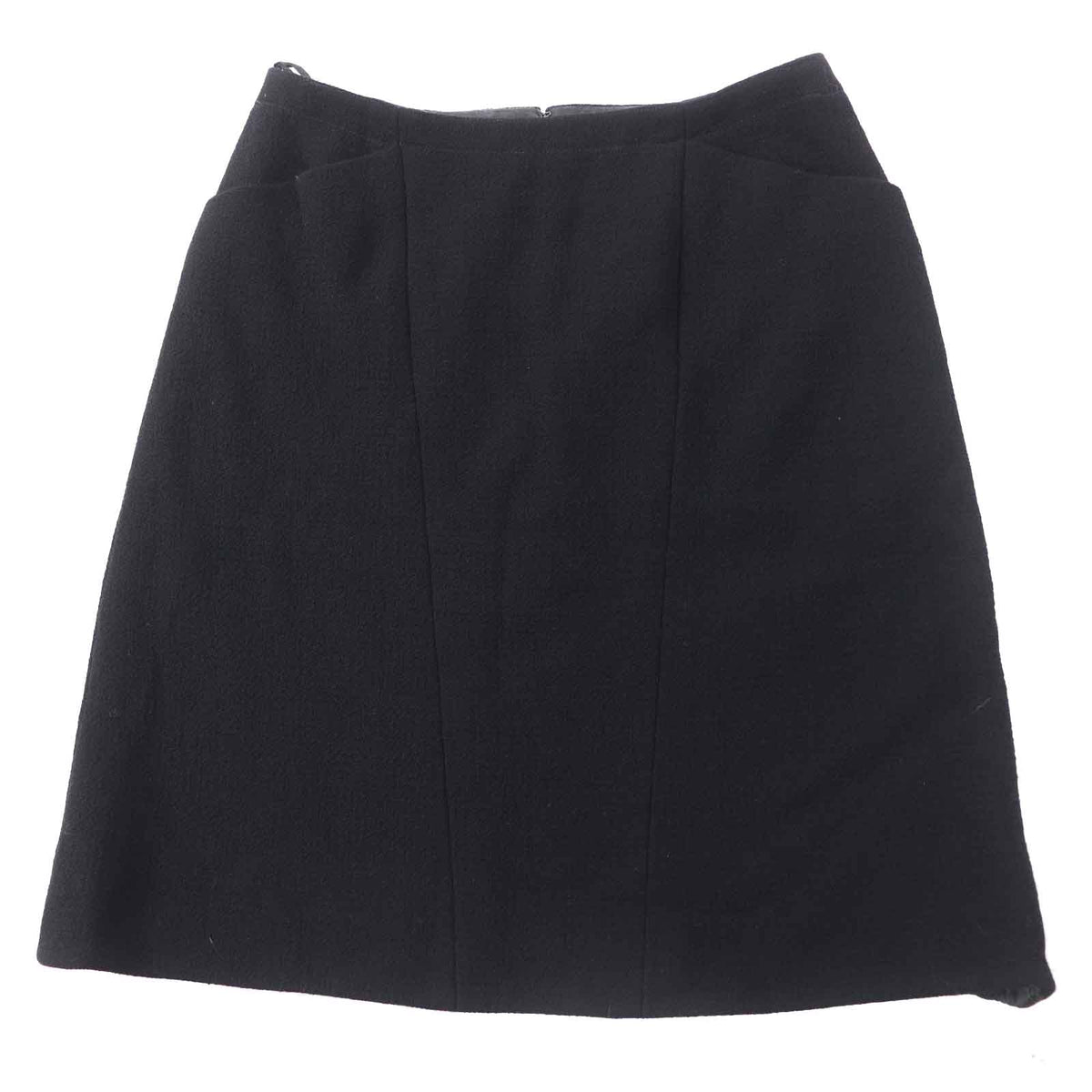 CHANEL skirt 97A P09690 wool black 36
