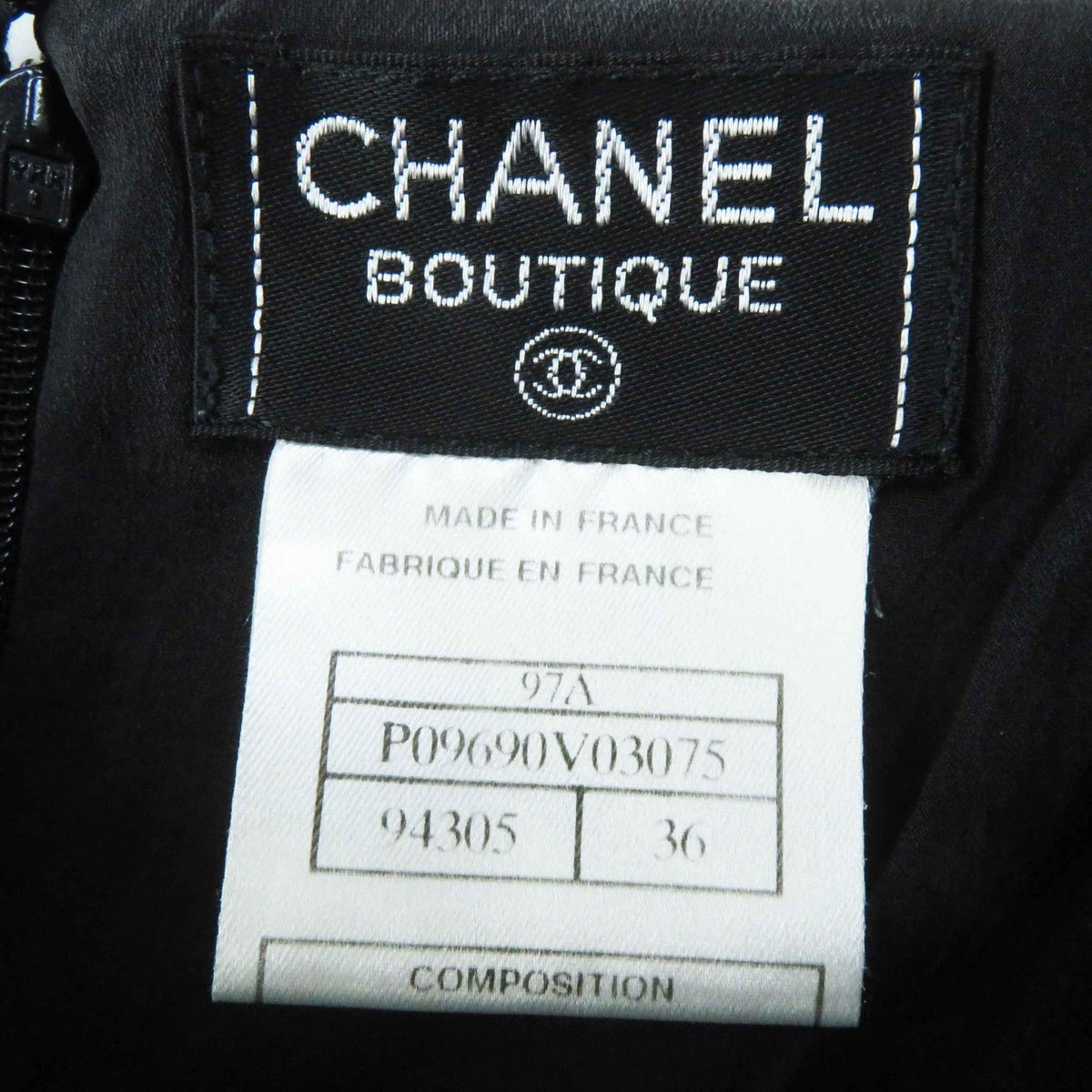 CHANEL skirt 97A P09690 wool black 36