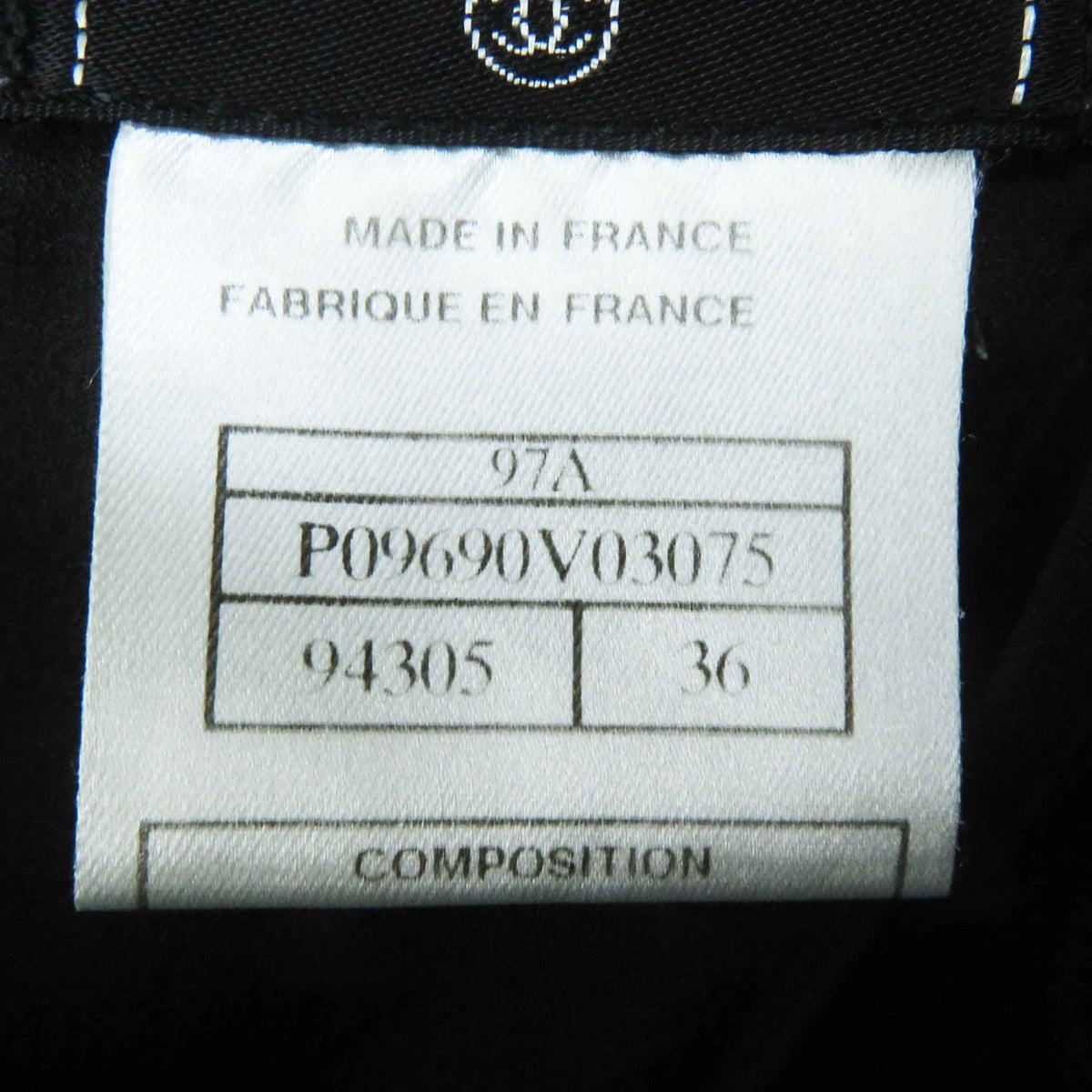 CHANEL skirt 97A P09690 wool black 36