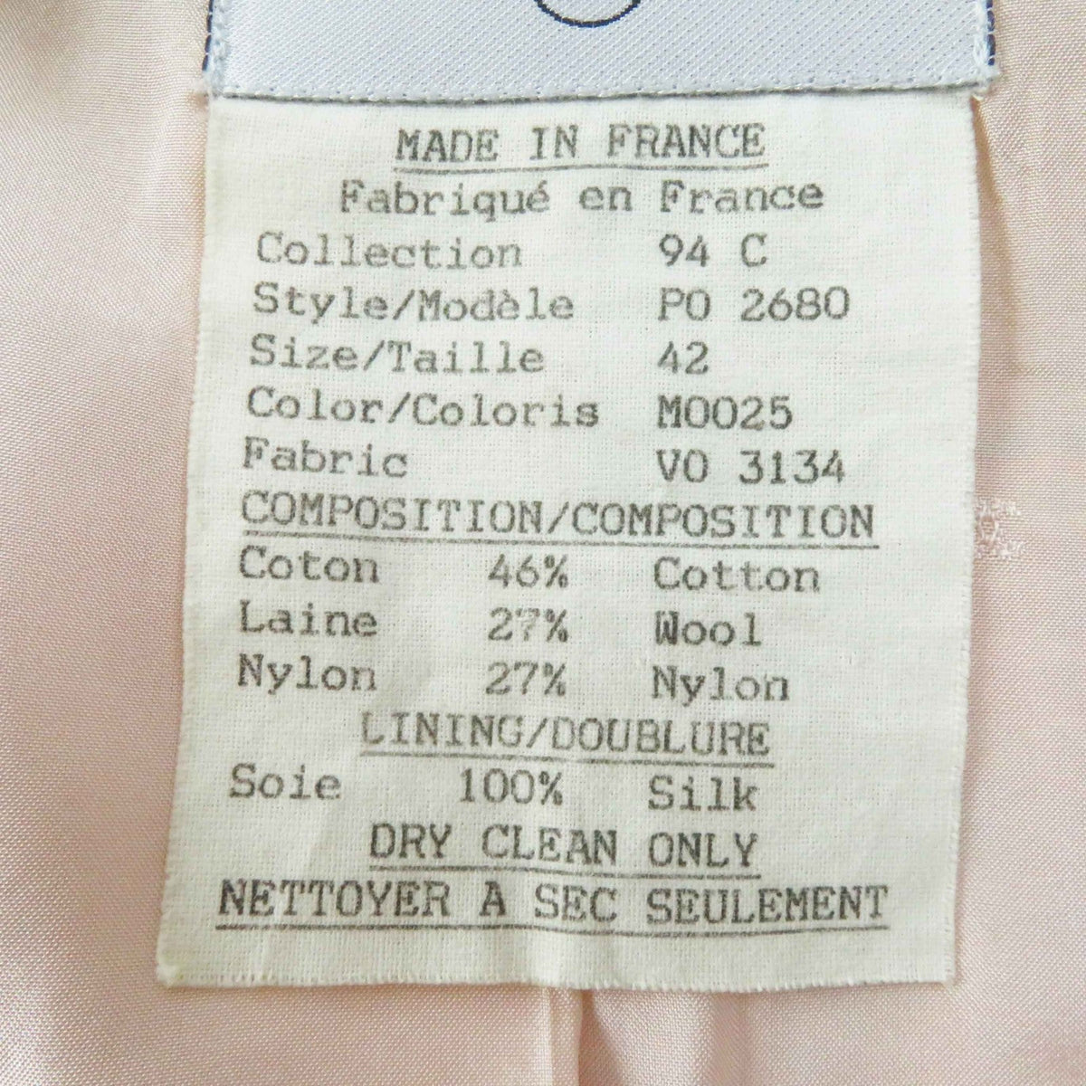 CHANEL setup 94C P02680 cotton Orange type Multi