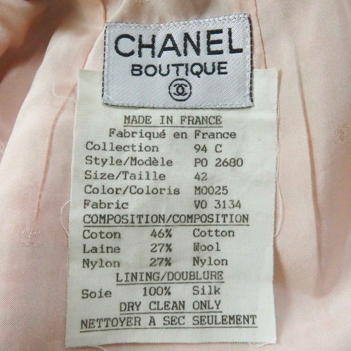 CHANEL setup 94C P02680 cotton Orange type Multi