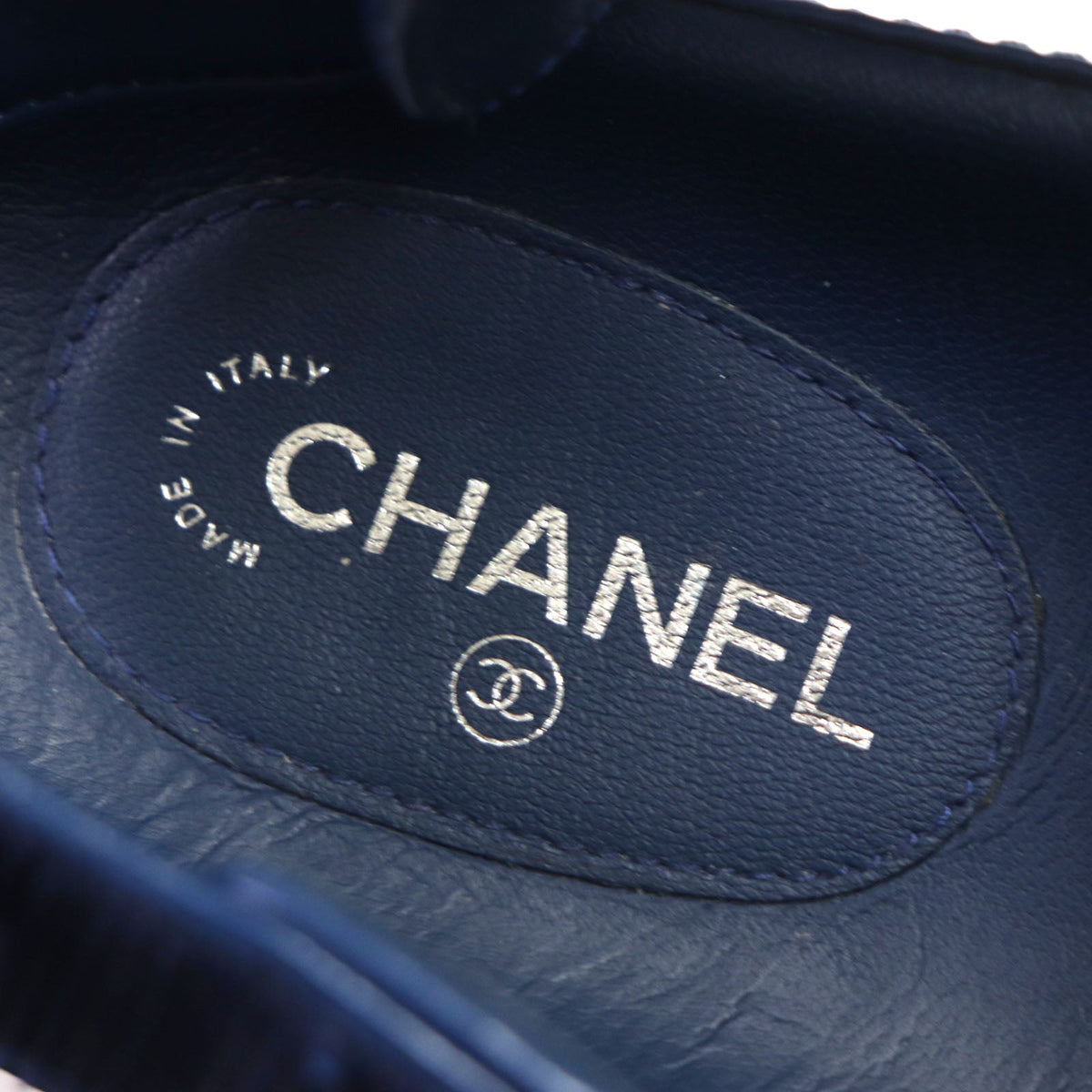 CHANEL Sandals G34445 leather blue 41