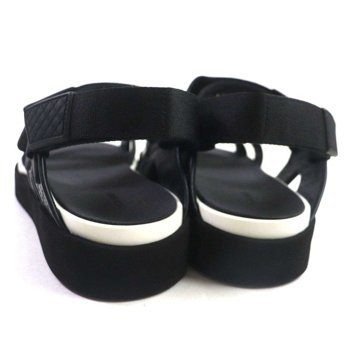 CHANEL Sandals G45084 leather black Velcro 43